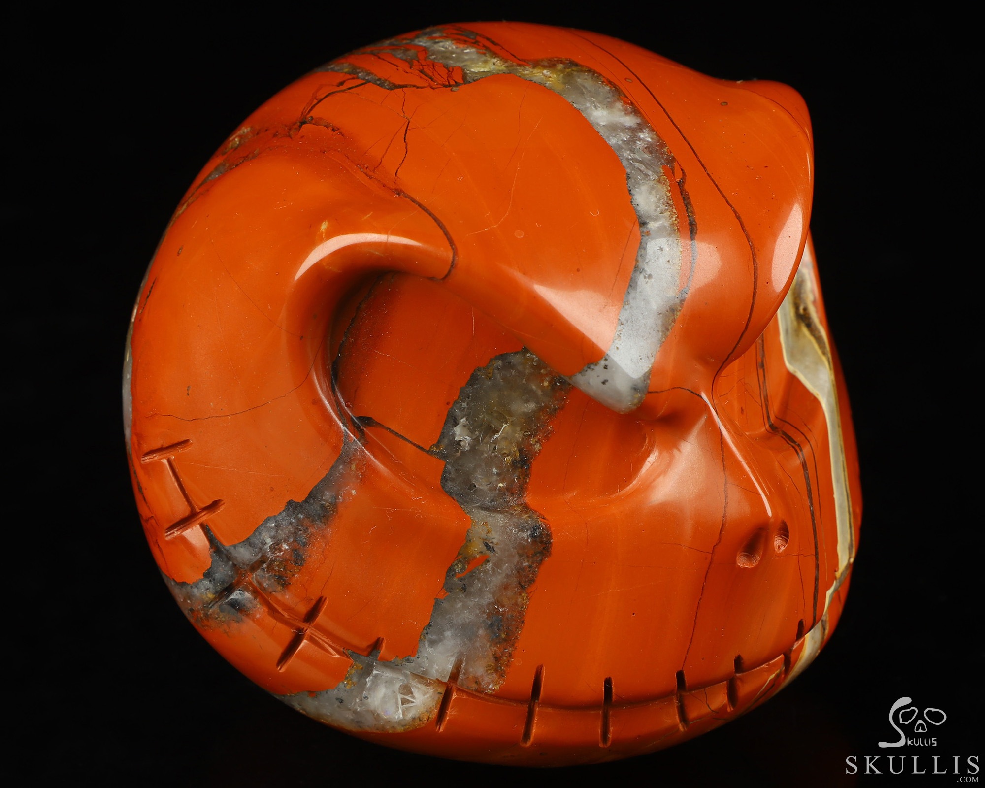 3.9" Red Jasper Hand Carved Jack Crystal Skull Sculpture, Crystal Healing 3.9" Red Jasper Hand Carved Jack Crystal Skull Sculpture, Crystal Healing