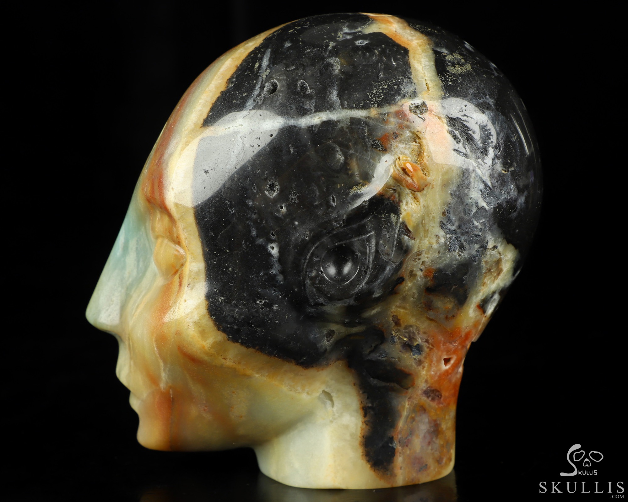 4.0" Chinese Amazonite Hand Carved Fairy Elf Alien Crystal Skull Companion Sculpture, Crystal Healing 4.0" Chinese Amazonite Hand Carved Fairy Elf Alien Crystal Skull Companion Sculpture, Crystal Healing