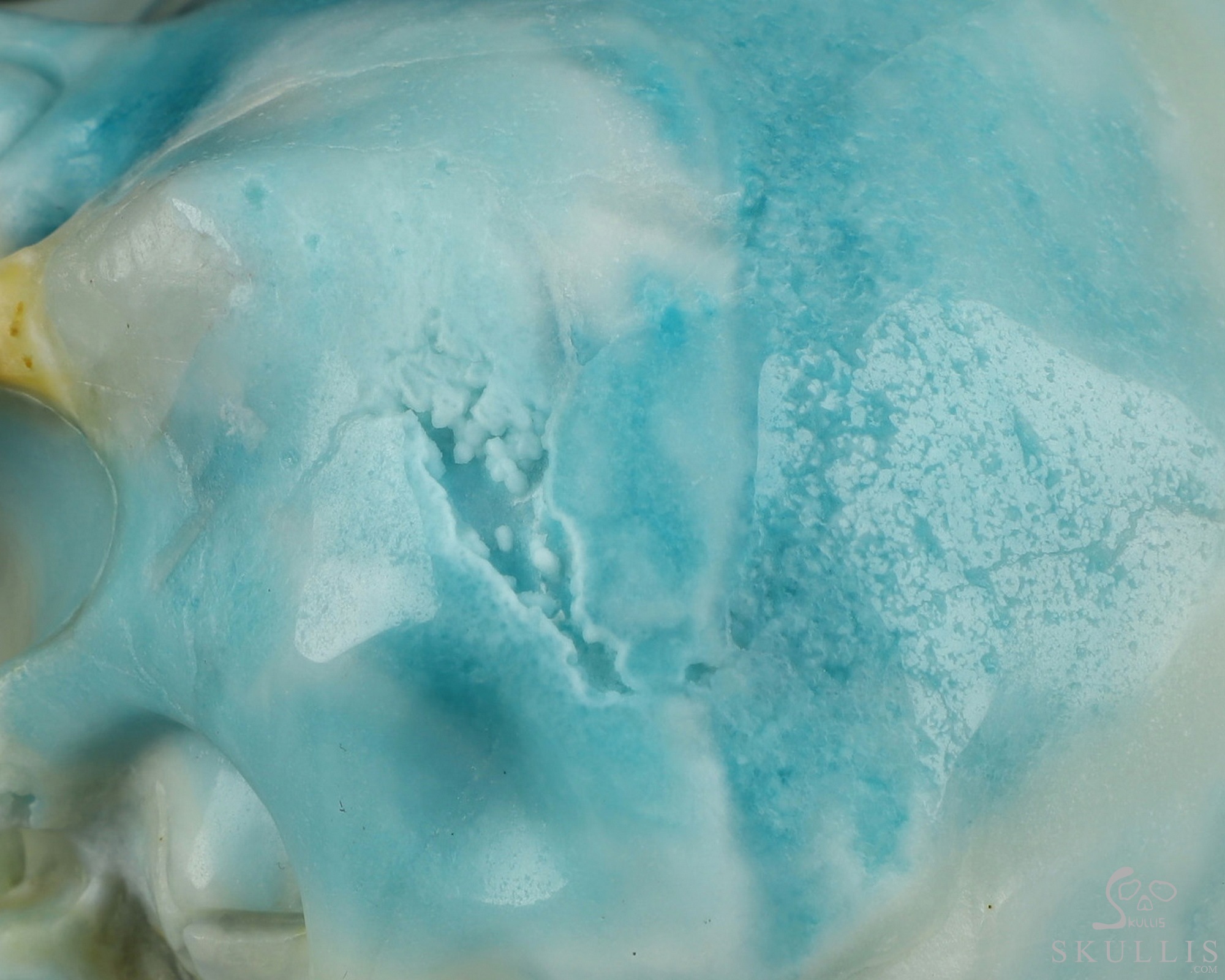 5.0" Chinese Amazonite Hand Carved Crystal Skull, Super Realistic, Crystal Healing 5.0" Chinese Amazonite Hand Carved Crystal Skull, Super Realistic, Crystal Healing