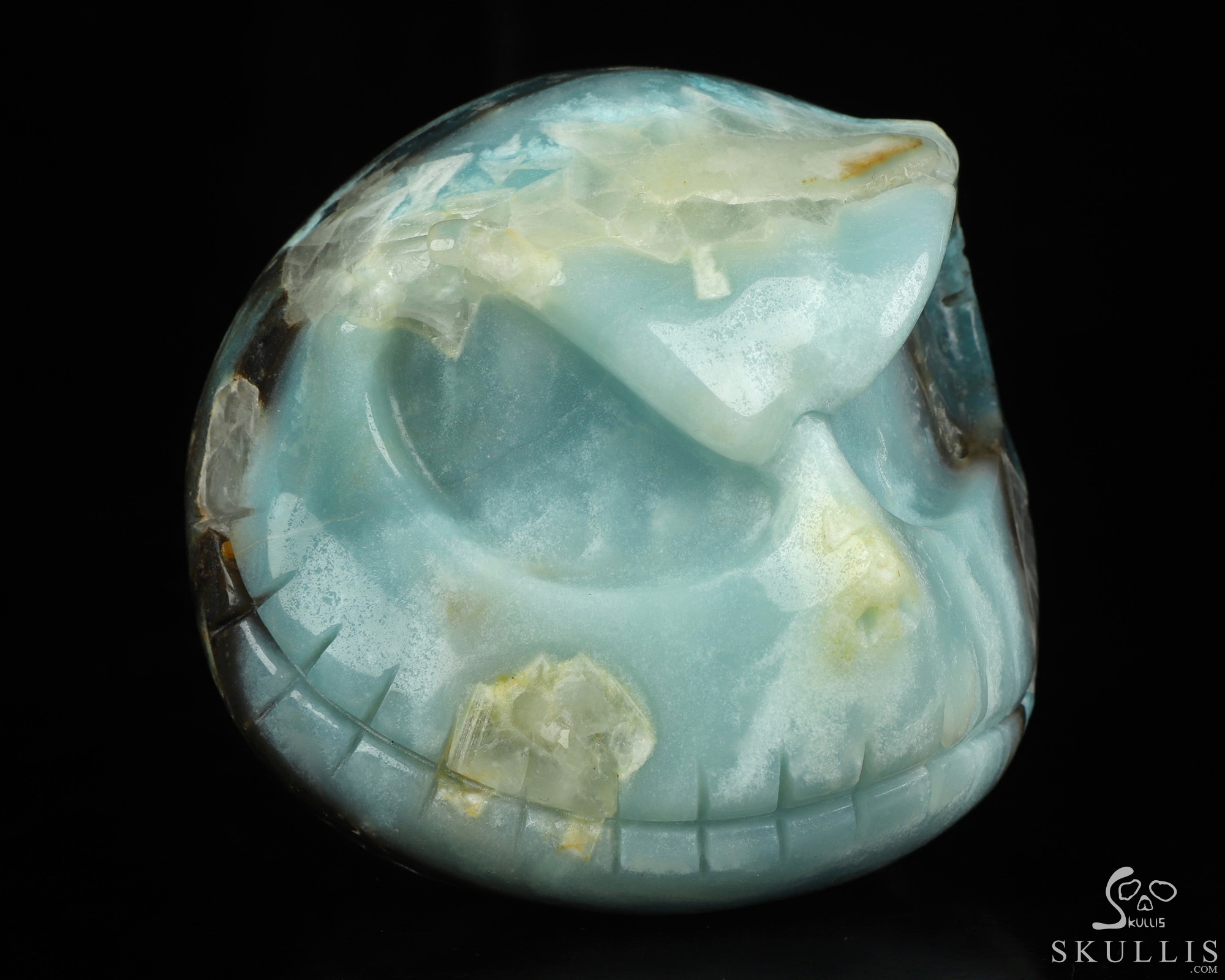 3.9" Chinese Amazonite Hand Carved Jack Crystal Skull Sculpture, Crystal Healing 3.9" Chinese Amazonite Hand Carved Jack Crystal Skull Sculpture, Crystal Healing