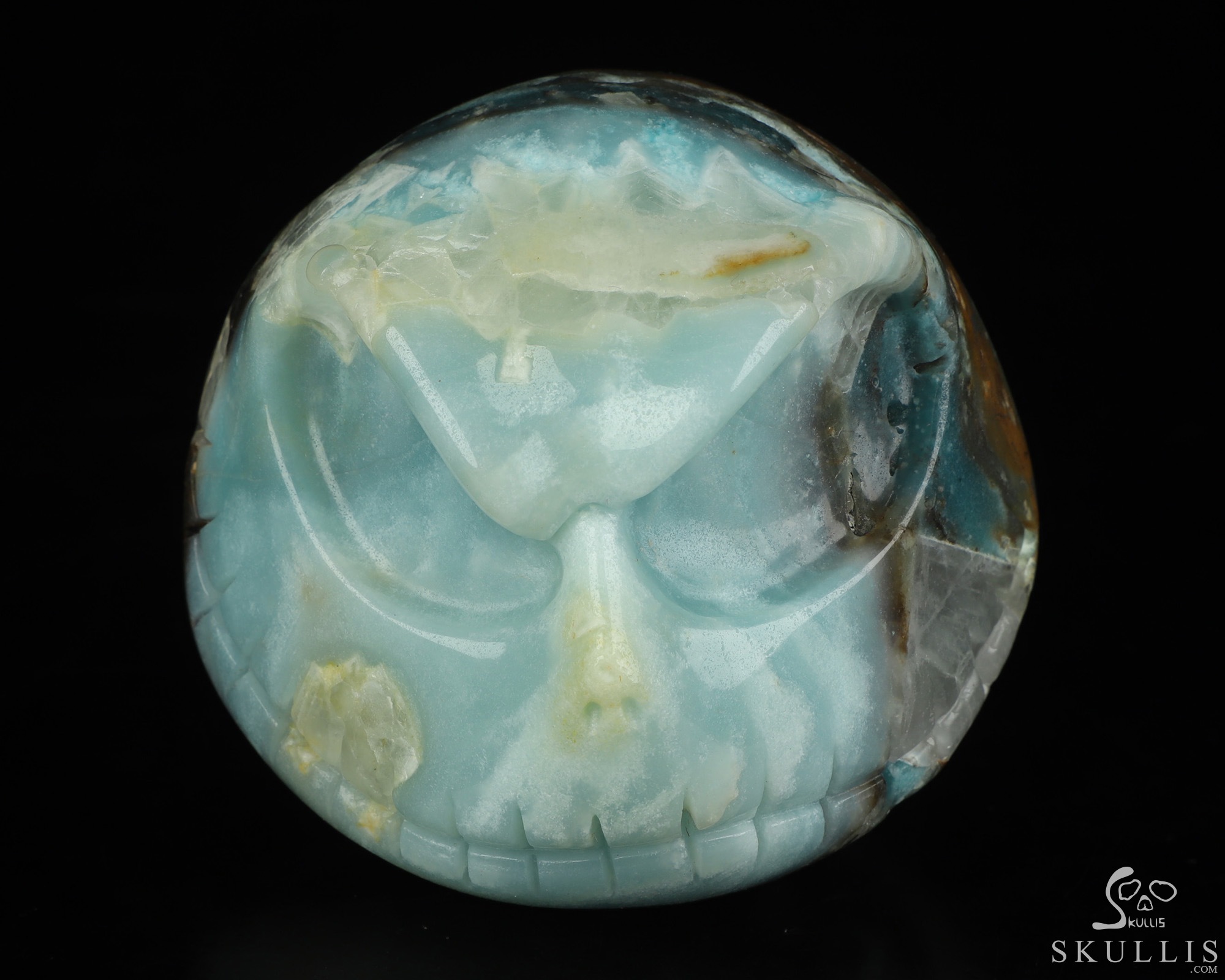 3.9" Chinese Amazonite Hand Carved Jack Crystal Skull Sculpture, Crystal Healing 3.9" Chinese Amazonite Hand Carved Jack Crystal Skull Sculpture, Crystal Healing