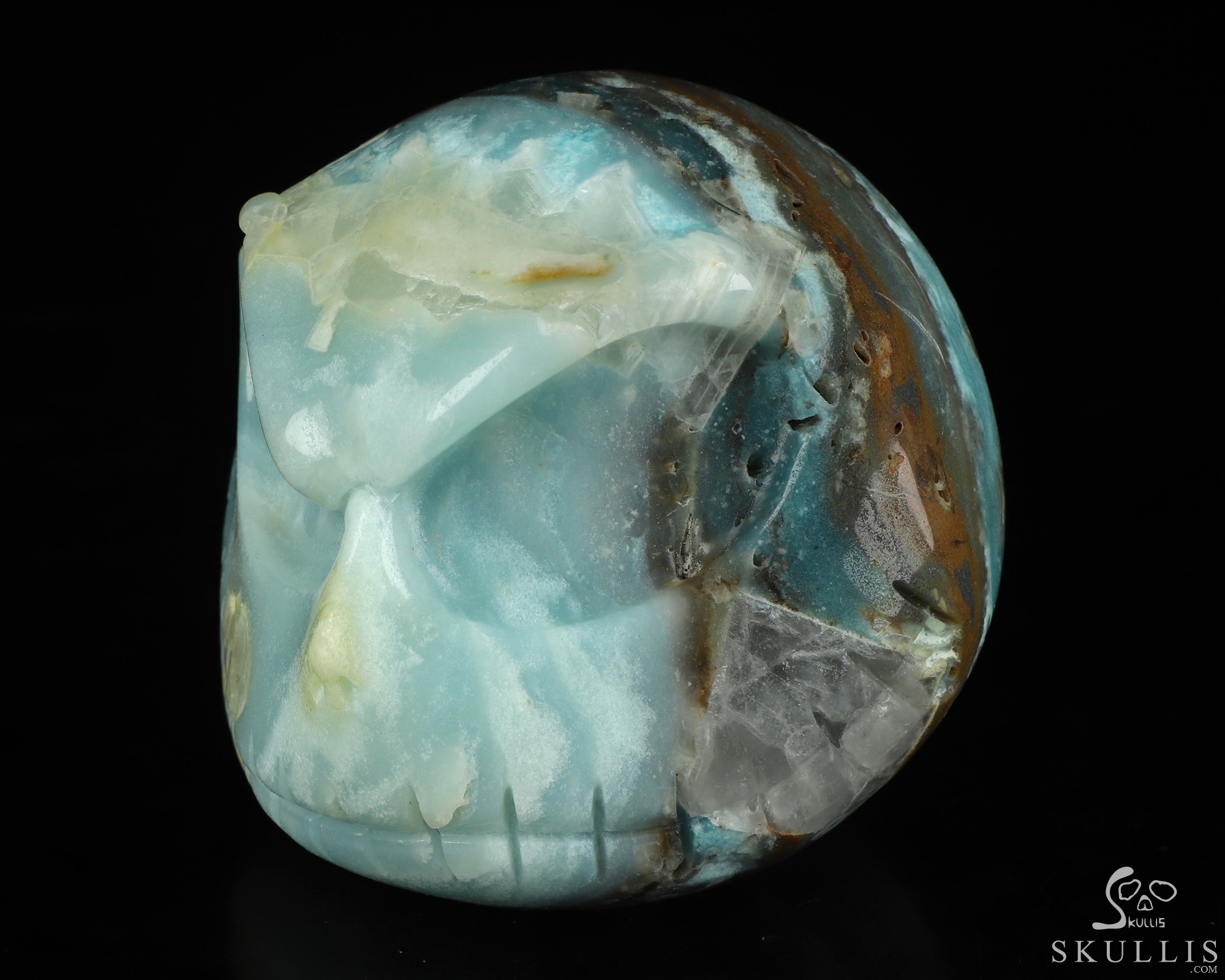 3.9" Chinese Amazonite Hand Carved Jack Crystal Skull Sculpture, Crystal Healing 3.9" Chinese Amazonite Hand Carved Jack Crystal Skull Sculpture, Crystal Healing