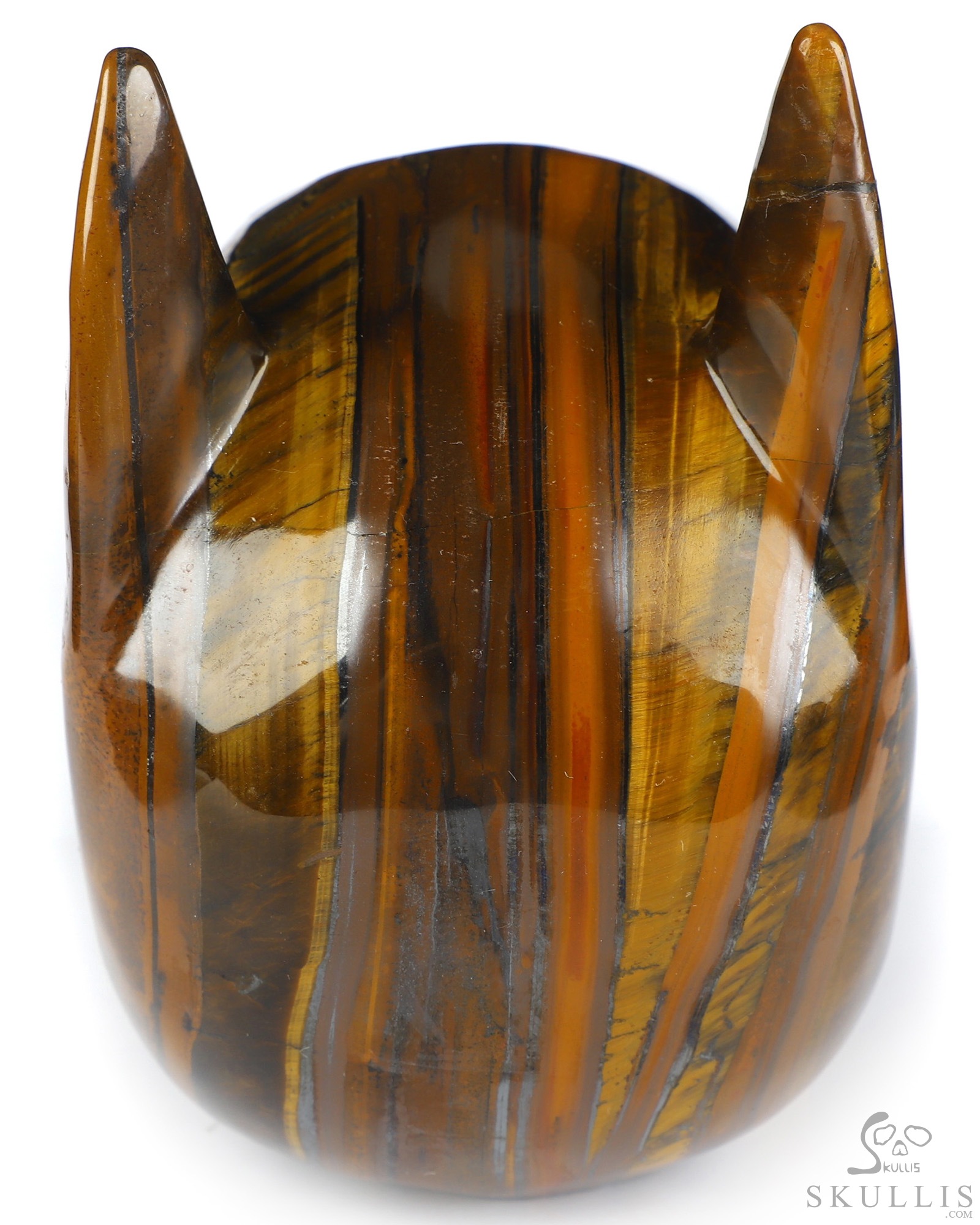 5.0" Tiger Iron Eye Hand Carved Batman Crystal Skull Fine Art Sculpture, Crystal Healing 5.0" Tiger Iron Eye Hand Carved Batman Crystal Skull Fine Art Sculpture, Crystal Healing