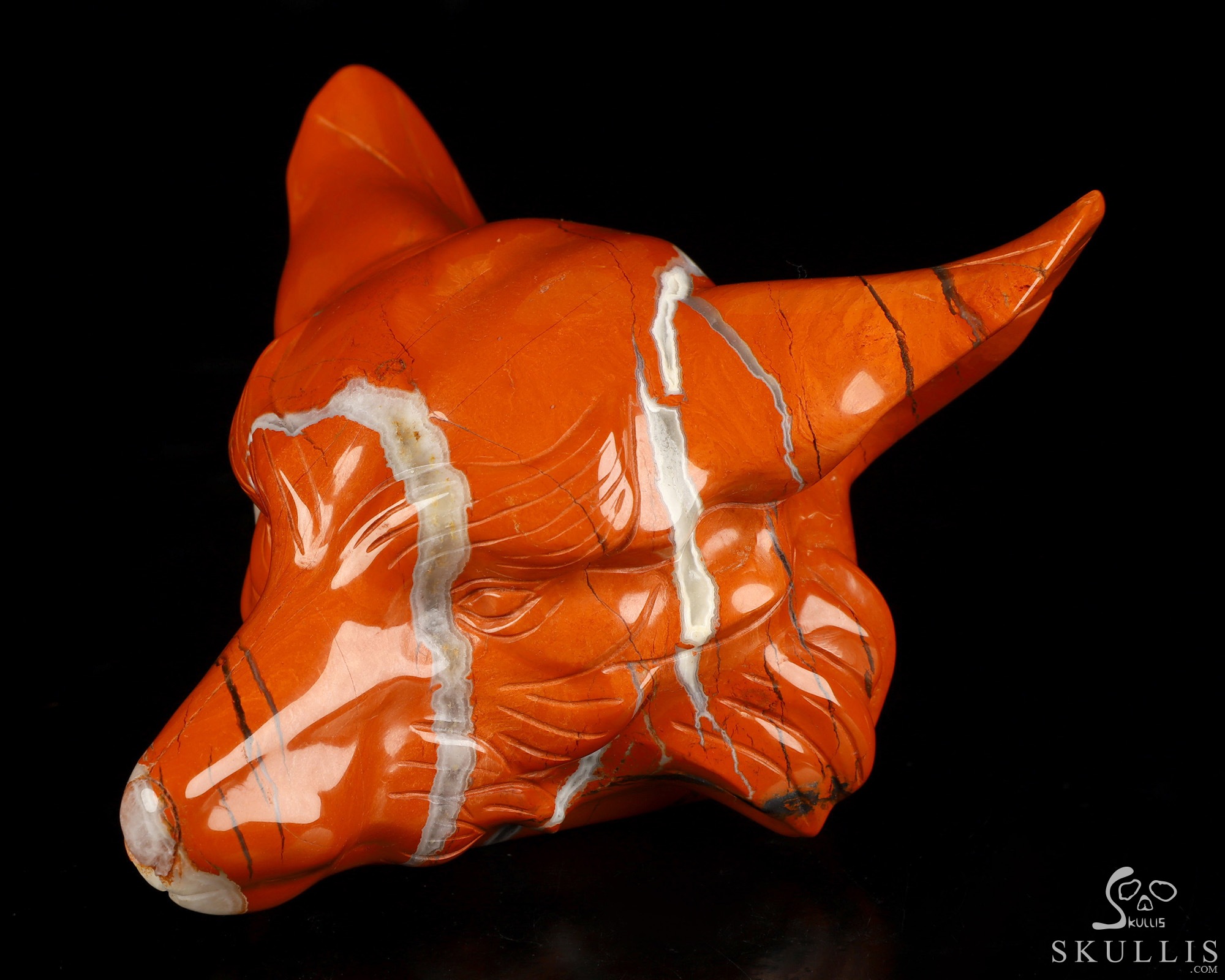 5.1" Red Jasper Hand Carved Crystal Fox Fine Art Sculpture, Crystal Healing 5.1" Red Jasper Hand Carved Crystal Fox Fine Art Sculpture, Crystal Healing