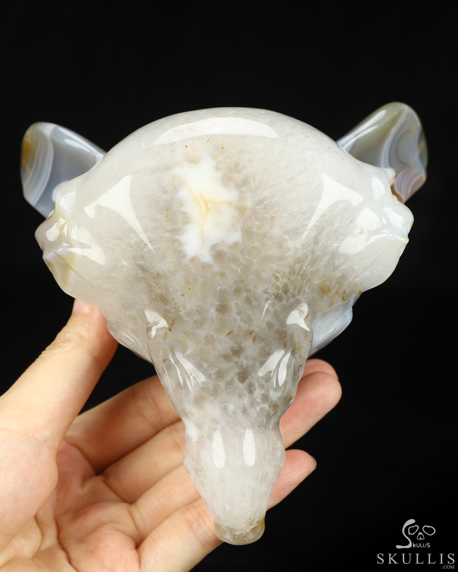 5.2" Premium Brazilian Agate Hand Carved Crystal Fox Fine Art Sculpture, Crystal Healing 5.2" Premium Brazilian Agate Hand Carved Crystal Fox Fine Art Sculpture, Crystal Healing