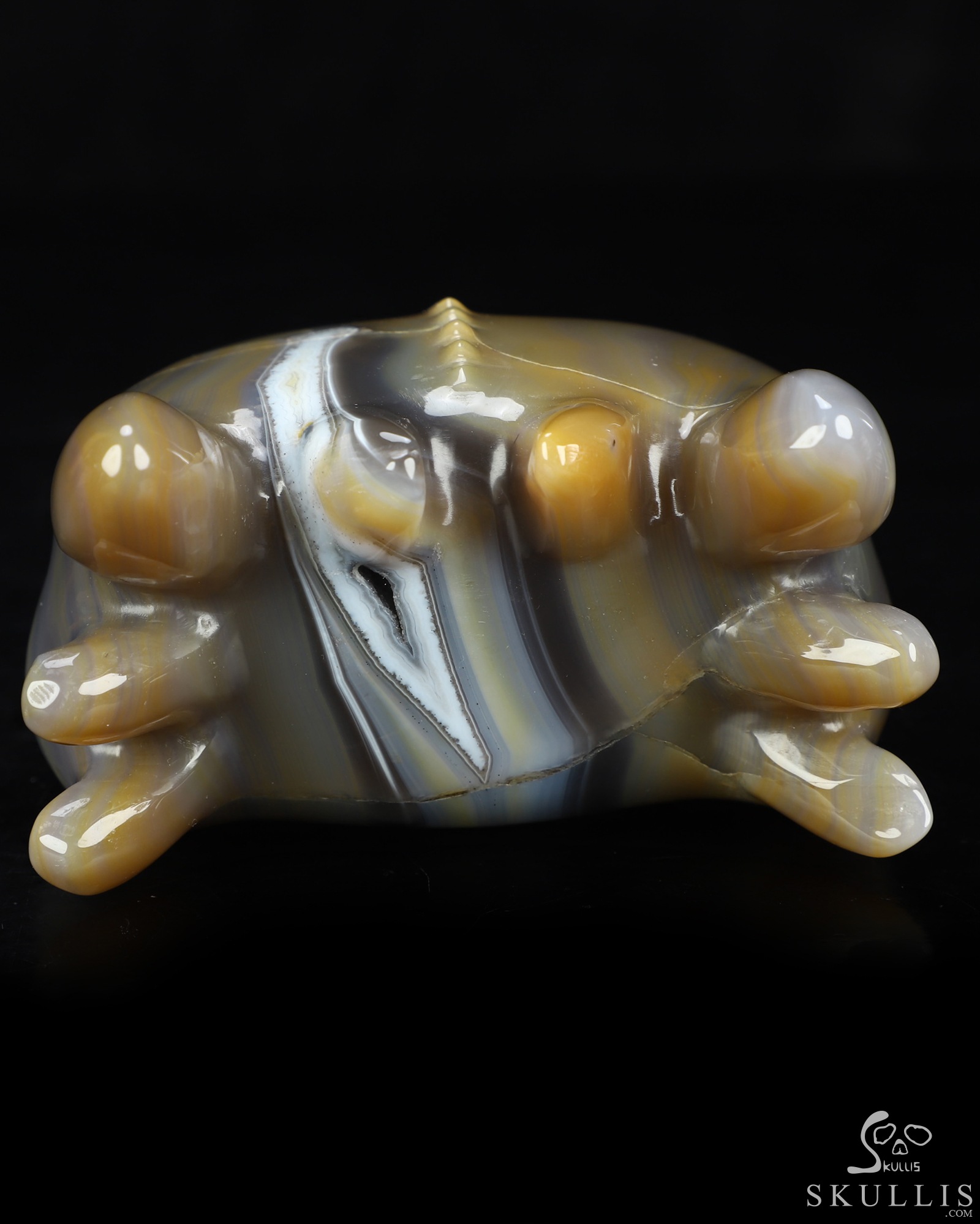 4.8" Banded Agate Hand Carved Crystal Toothless Dragon Fine Art Sculpture, Crystal Healing 4.8" Banded Agate Hand Carved Crystal Toothless Dragon Fine Art Sculpture, Crystal Healing