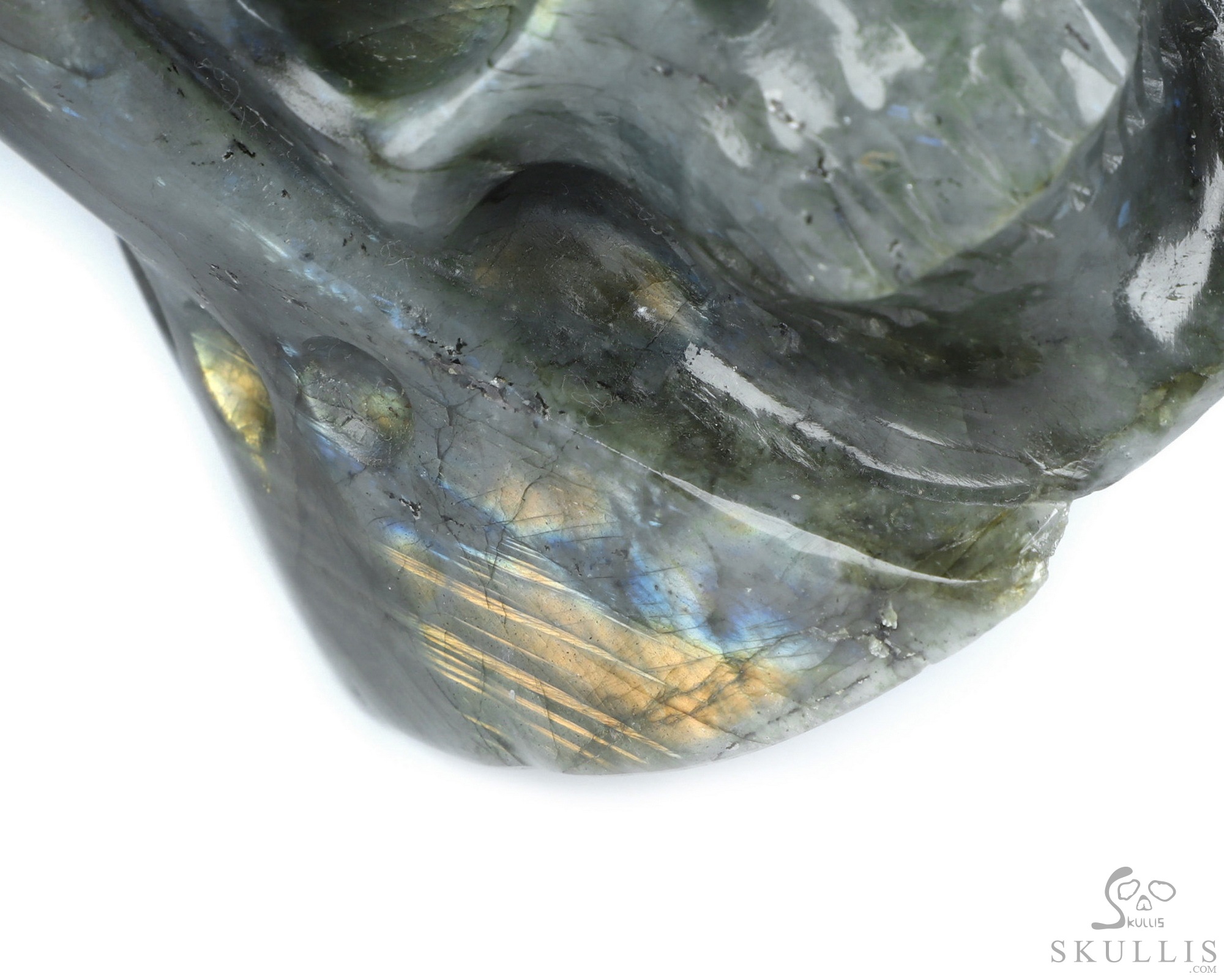 4.4" Labradorite Hand Carved The King Crystal Skull Sculpture, Crystal Healing 4.4" Labradorite Hand Carved The King Crystal Skull Sculpture, Crystal Healing