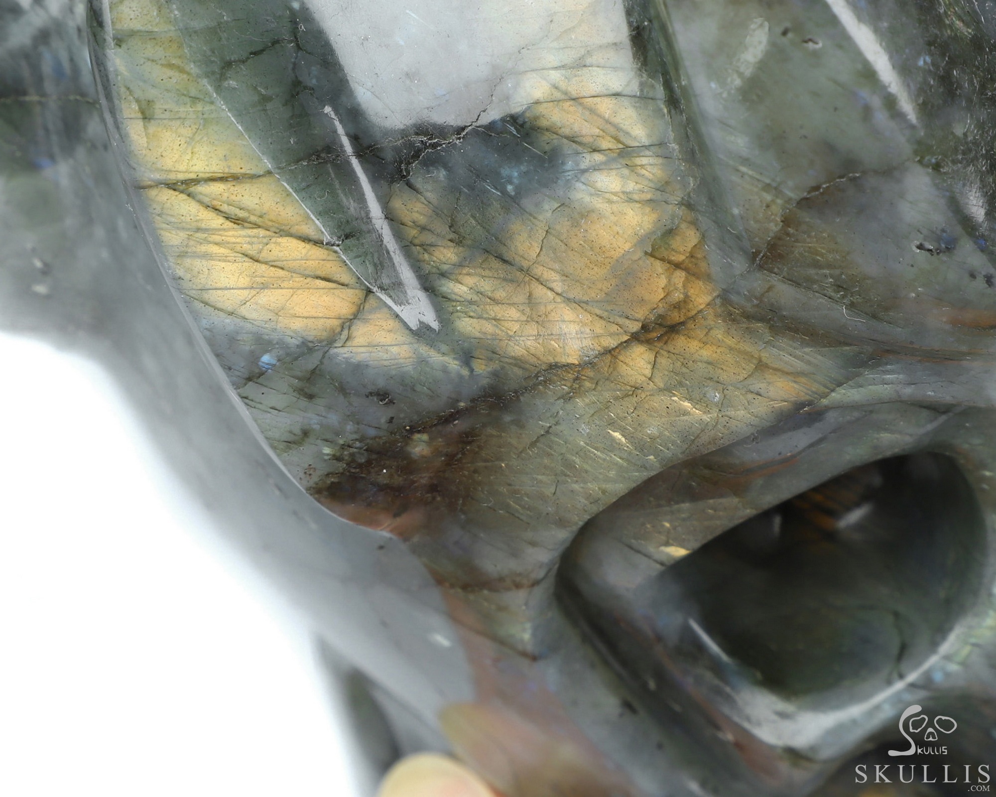 4.4" Labradorite Hand Carved The King Crystal Skull Sculpture, Crystal Healing 4.4" Labradorite Hand Carved The King Crystal Skull Sculpture, Crystal Healing