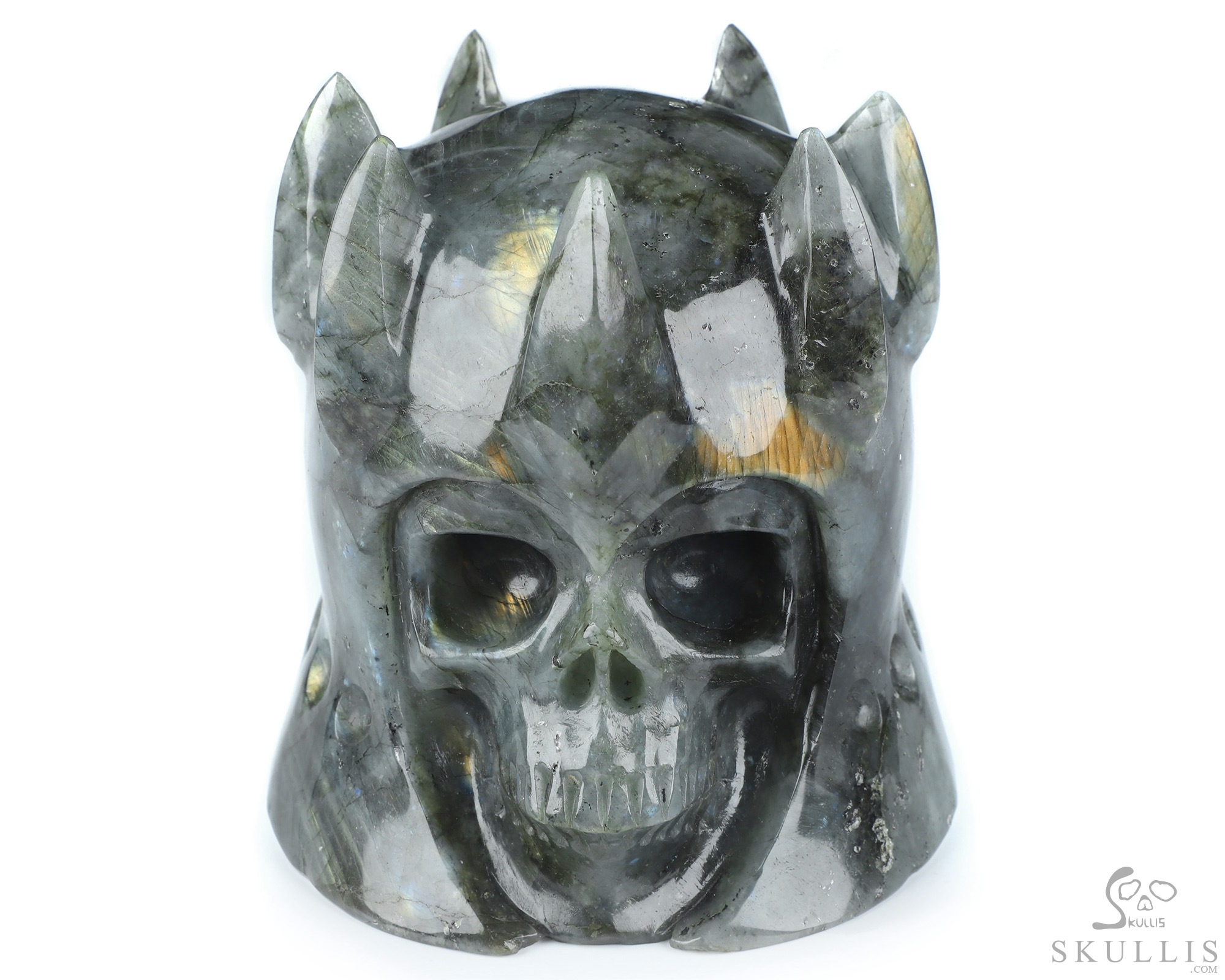 4.4" Labradorite Hand Carved The King Crystal Skull Sculpture, Crystal Healing 4.4" Labradorite Hand Carved The King Crystal Skull Sculpture, Crystal Healing
