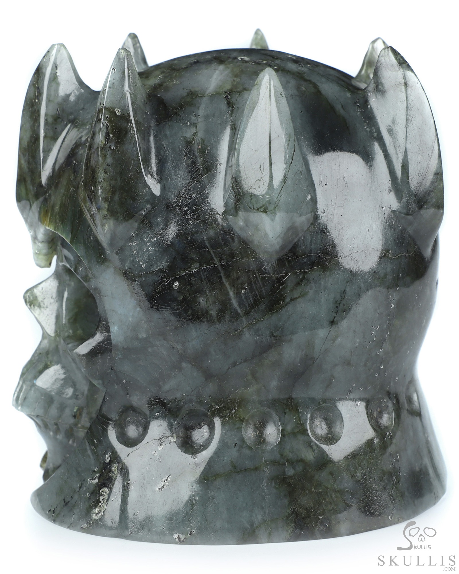 4.4" Labradorite Hand Carved The King Crystal Skull Sculpture, Crystal Healing 4.4" Labradorite Hand Carved The King Crystal Skull Sculpture, Crystal Healing