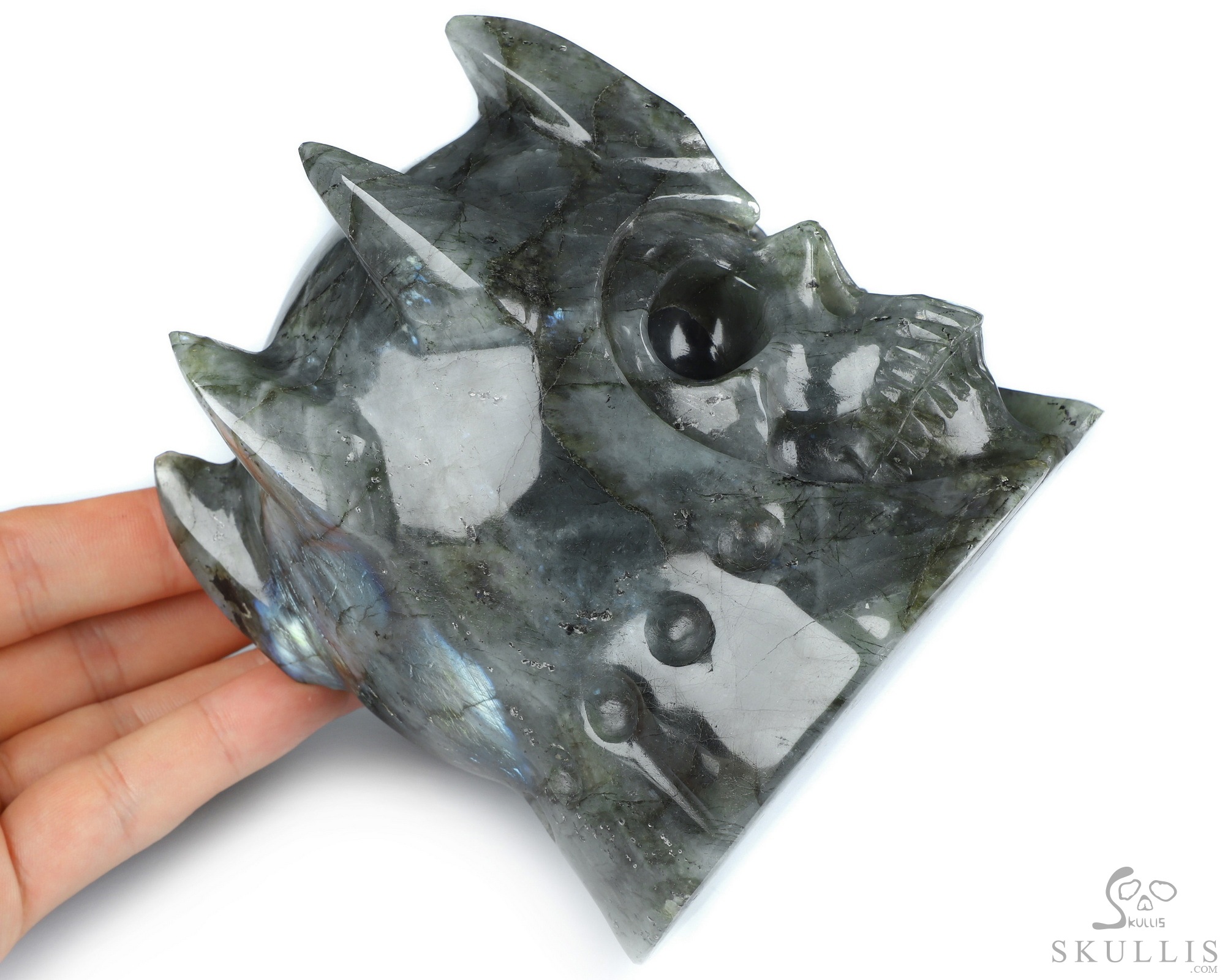 4.4" Labradorite Hand Carved The King Crystal Skull Sculpture, Crystal Healing 4.4" Labradorite Hand Carved The King Crystal Skull Sculpture, Crystal Healing