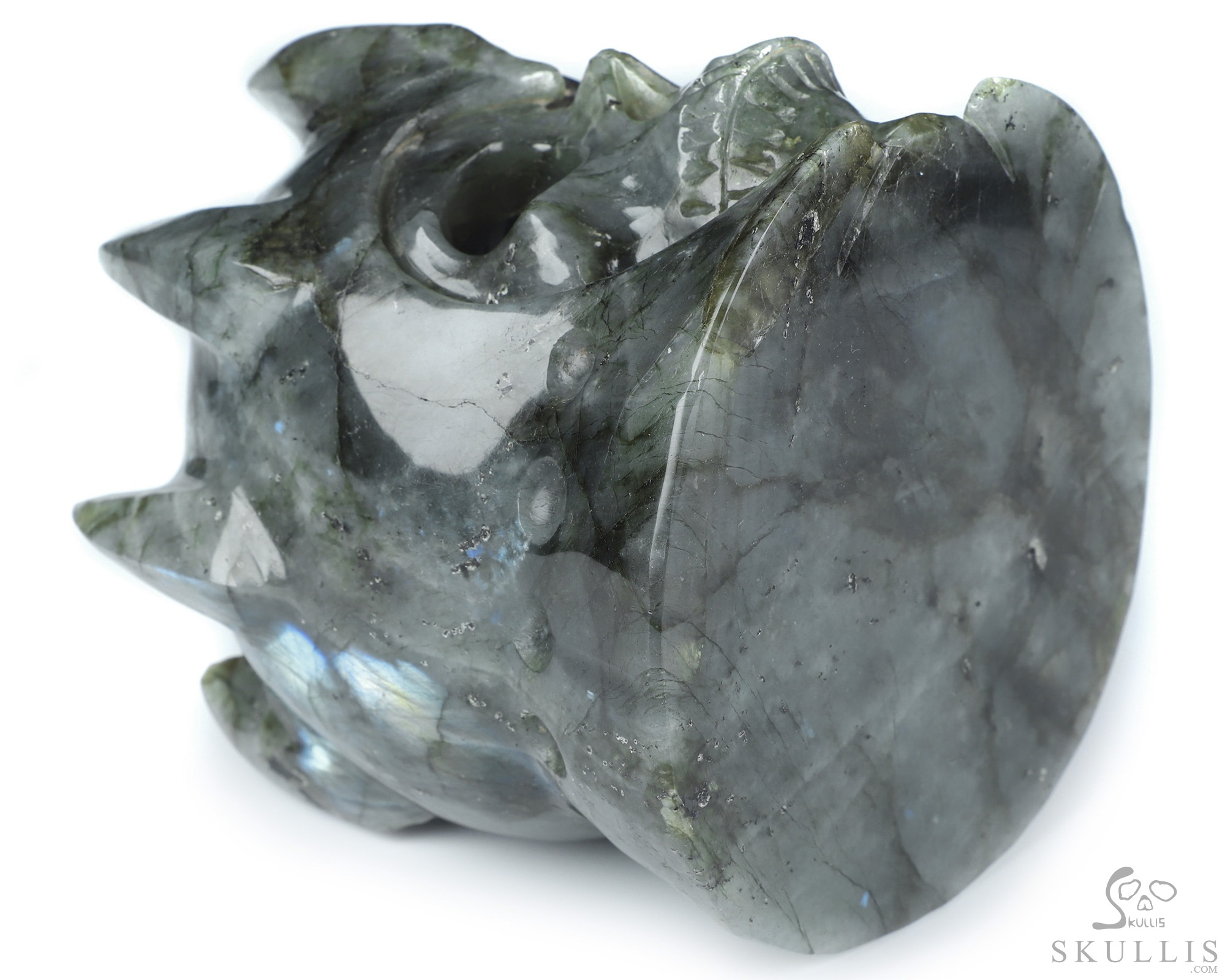 4.4" Labradorite Hand Carved The King Crystal Skull Sculpture, Crystal Healing 4.4" Labradorite Hand Carved The King Crystal Skull Sculpture, Crystal Healing