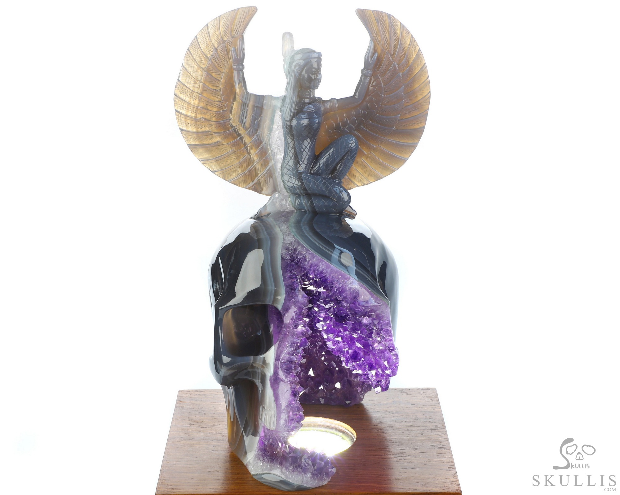June 8, 2026 ACSAD (A Crystal Skull a Day) - The Breath of Isis - 8.5" Amethyst Geode Agate Goddess Isis on Crystal Skull Sculpture, Crystal Healing June 8, 2026 ACSAD (A Crystal Skull a Day) - The Breath of Isis - 8.5" Amethyst Geode Agate Goddess Isis on Crystal Skull Sculpture, Crystal Healing