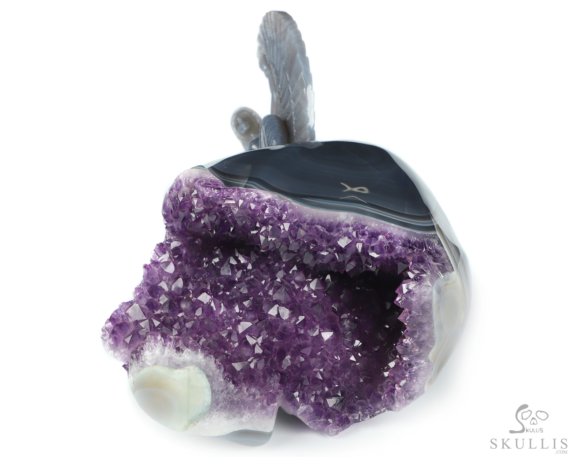 June 8, 2026 ACSAD (A Crystal Skull a Day) - The Breath of Isis - 8.5" Amethyst Geode Agate Goddess Isis on Crystal Skull Sculpture, Crystal Healing June 8, 2026 ACSAD (A Crystal Skull a Day) - The Breath of Isis - 8.5" Amethyst Geode Agate Goddess Isis on Crystal Skull Sculpture, Crystal Healing