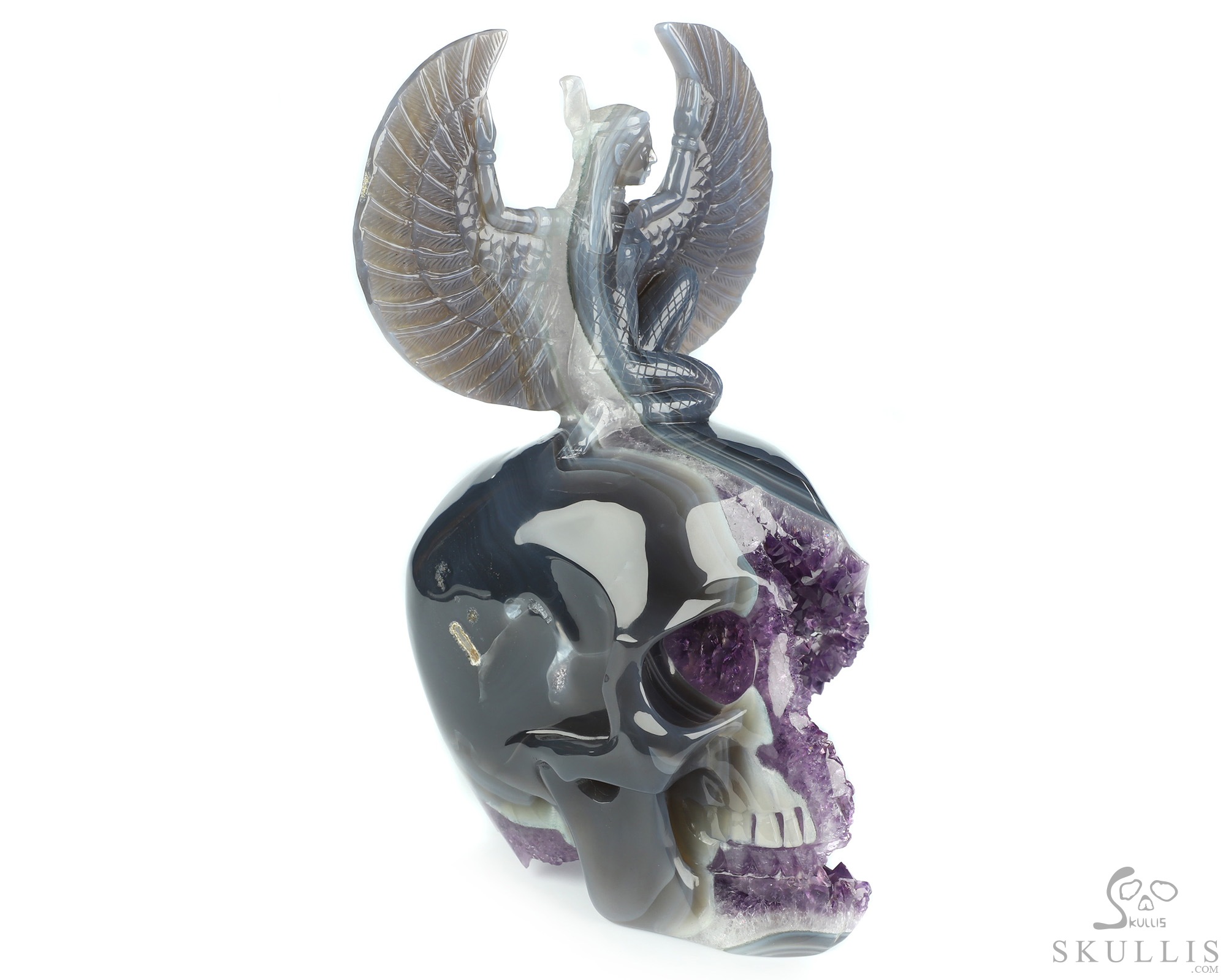 June 8, 2026 ACSAD (A Crystal Skull a Day) - The Breath of Isis - 8.5" Amethyst Geode Agate Goddess Isis on Crystal Skull Sculpture, Crystal Healing June 8, 2026 ACSAD (A Crystal Skull a Day) - The Breath of Isis - 8.5" Amethyst Geode Agate Goddess Isis on Crystal Skull Sculpture, Crystal Healing