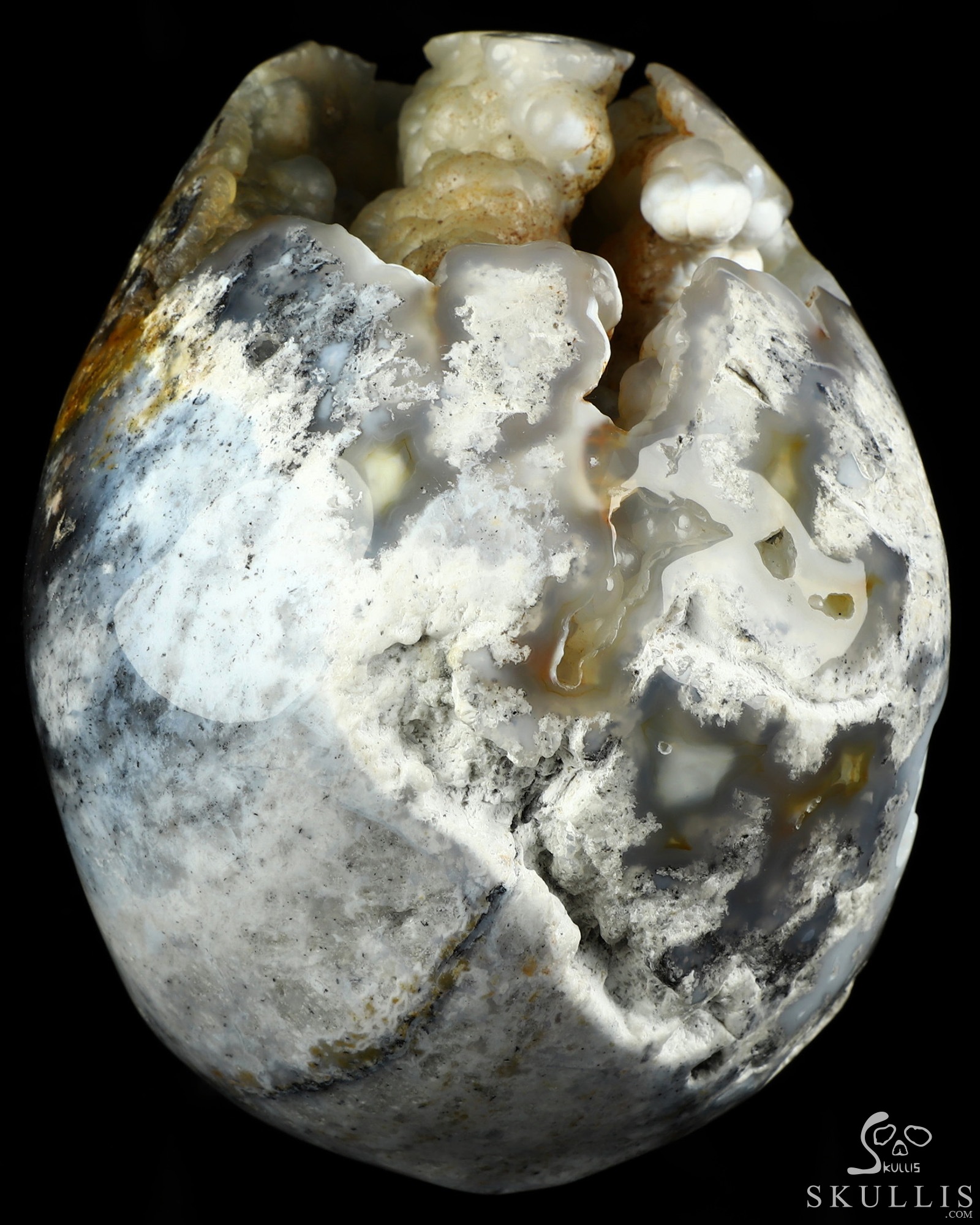 Lifesized 6.7" Flower Agate Hand Carved Crystal Skull, Super Realistic, Crystal Healing Lifesized 6.7" Flower Agate Hand Carved Crystal Skull, Super Realistic, Crystal Healing