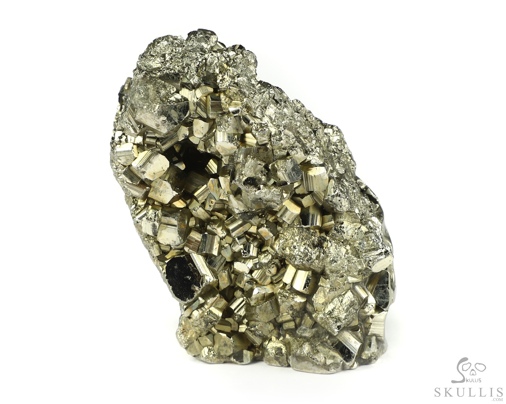 2.8" Pyrite Hand Carved Crystal Skull Fine Art Sculpture, Crystal Healing 2.8" Pyrite Hand Carved Crystal Skull Fine Art Sculpture, Crystal Healing