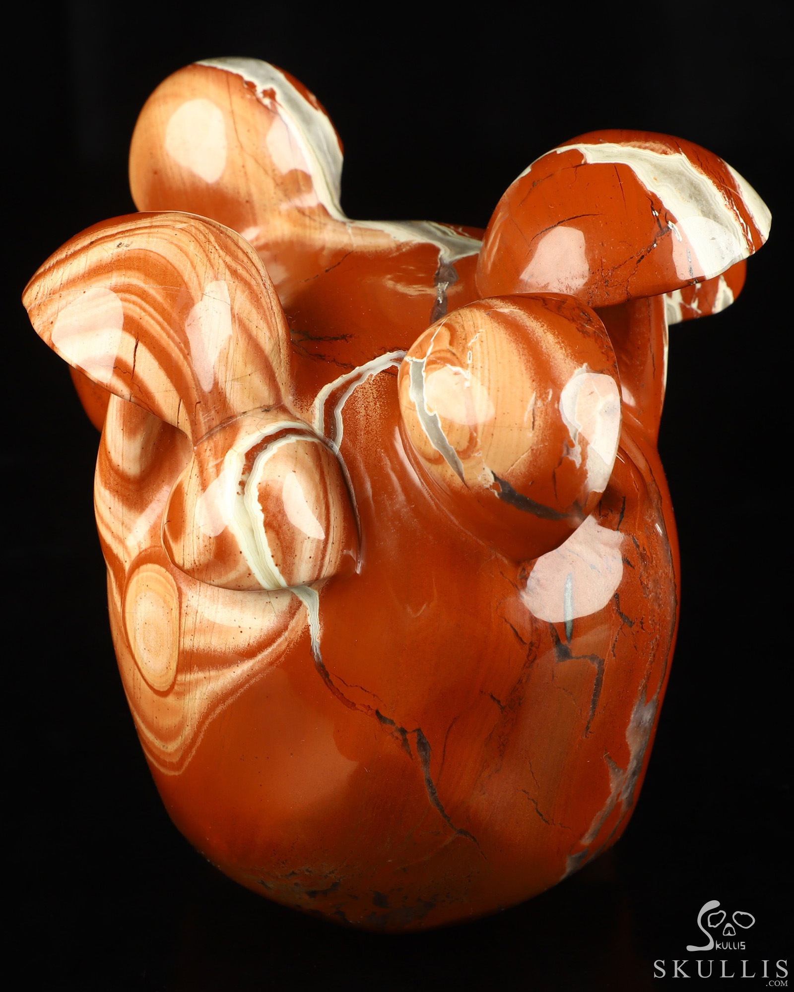 5.2" Red Jasper Hand Carved Mushroom Crystal Skull Sculpture, Crystal Healing 5.2" Red Jasper Hand Carved Mushroom Crystal Skull Sculpture, Crystal Healing