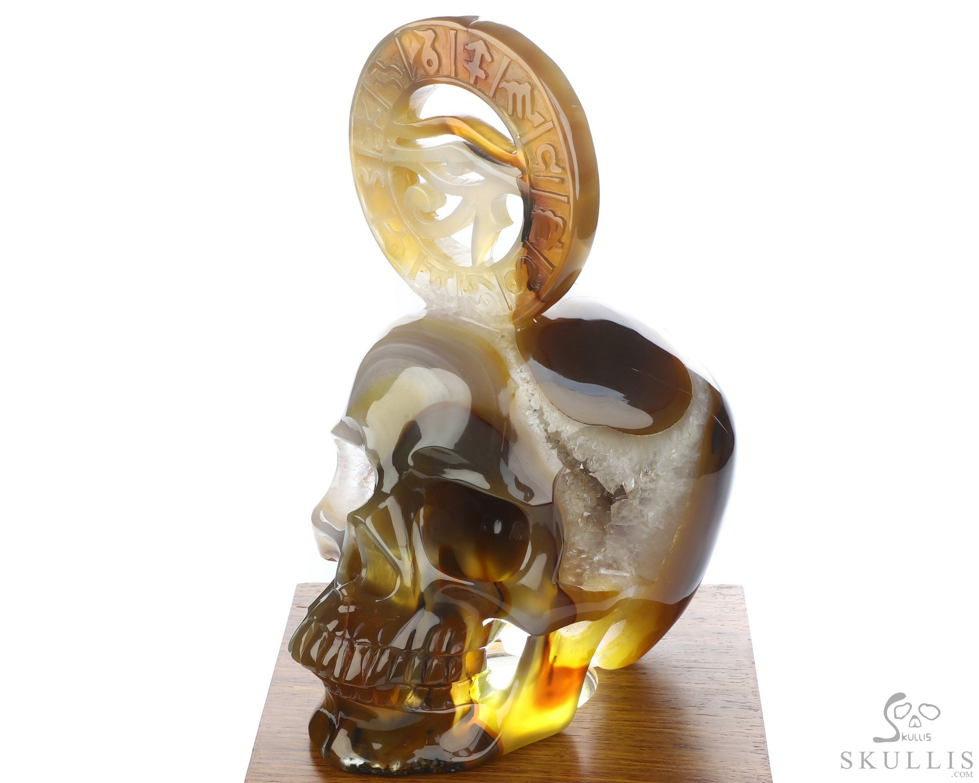 June 10, 2026 ACSAD (A Crystal Skull a Day) - Horus’s Horizon - 7.9" Premium Brazilian Agate Eye of Horus on Crystal Skull Fine Art Sculpture, Crystal Healing June 10, 2026 ACSAD (A Crystal Skull a Day) - Horus’s Horizon - 7.9" Premium Brazilian Agate Eye of Horus on Crystal Skull Fine Art Sculpture, Crystal Healing