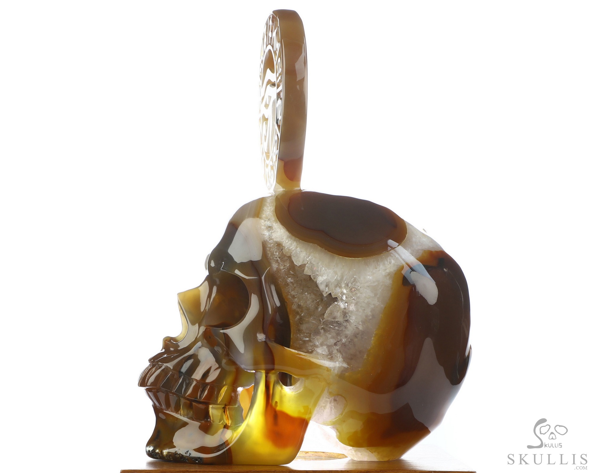 June 10, 2026 ACSAD (A Crystal Skull a Day) - Horus’s Horizon - 7.9" Premium Brazilian Agate Eye of Horus on Crystal Skull Fine Art Sculpture, Crystal Healing June 10, 2026 ACSAD (A Crystal Skull a Day) - Horus’s Horizon - 7.9" Premium Brazilian Agate Eye of Horus on Crystal Skull Fine Art Sculpture, Crystal Healing