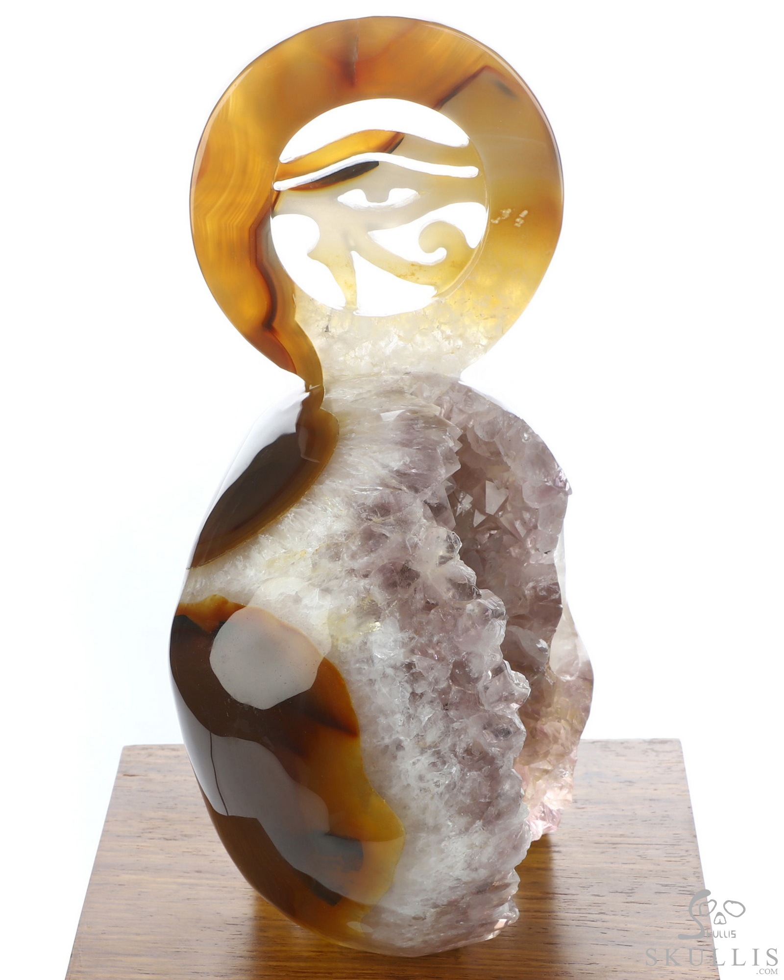June 10, 2026 ACSAD (A Crystal Skull a Day) - Horus’s Horizon - 7.9" Premium Brazilian Agate Eye of Horus on Crystal Skull Fine Art Sculpture, Crystal Healing June 10, 2026 ACSAD (A Crystal Skull a Day) - Horus’s Horizon - 7.9" Premium Brazilian Agate Eye of Horus on Crystal Skull Fine Art Sculpture, Crystal Healing