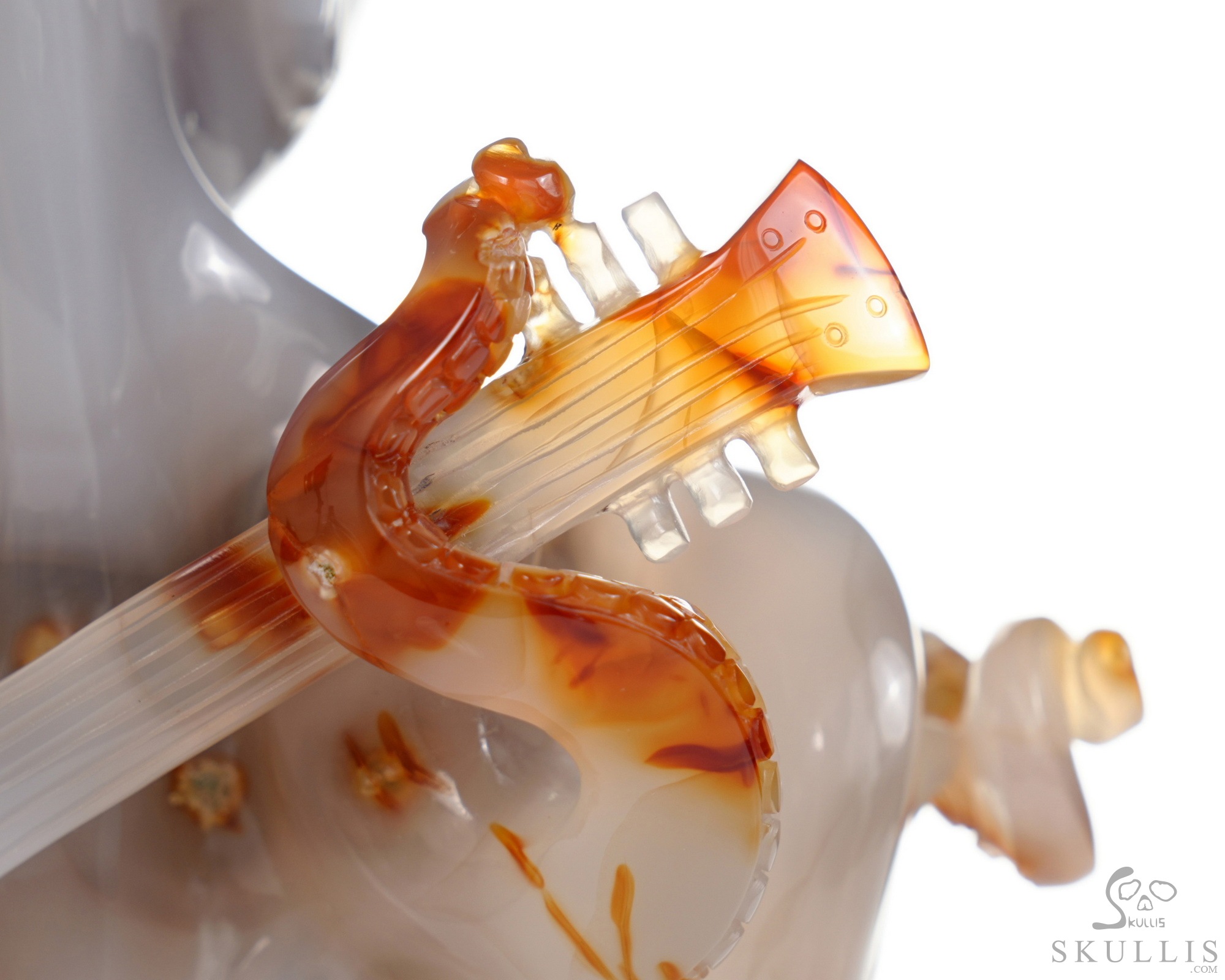 June 1, 2026 ACSAD (A Crystal Skull a Day) - Ocean Octave - Carnelian Carved Octopus Skull Guitar Sculpture June 1, 2026 ACSAD (A Crystal Skull a Day) - Ocean Octave - Carnelian Carved Octopus Skull Guitar Sculpture