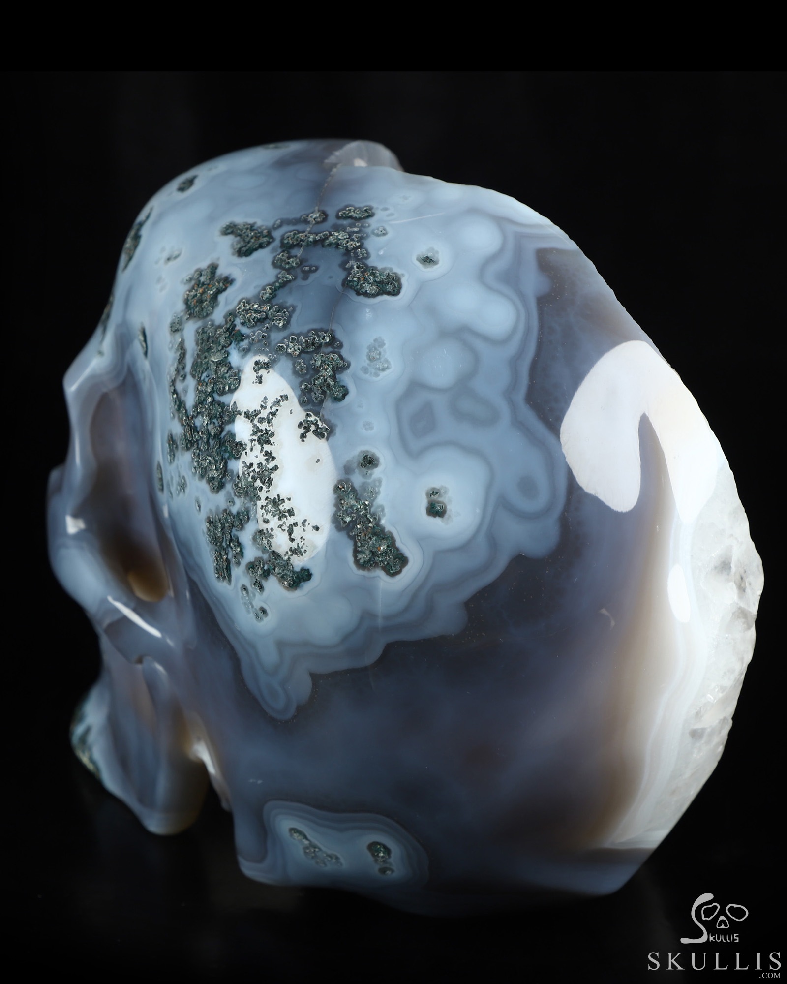 Lifesized 7.2" Agate Geode Hand Carved Crystal Skull, Super Realistic, Crystal Healing Lifesized 7.2" Agate Geode Hand Carved Crystal Skull, Super Realistic, Crystal Healing