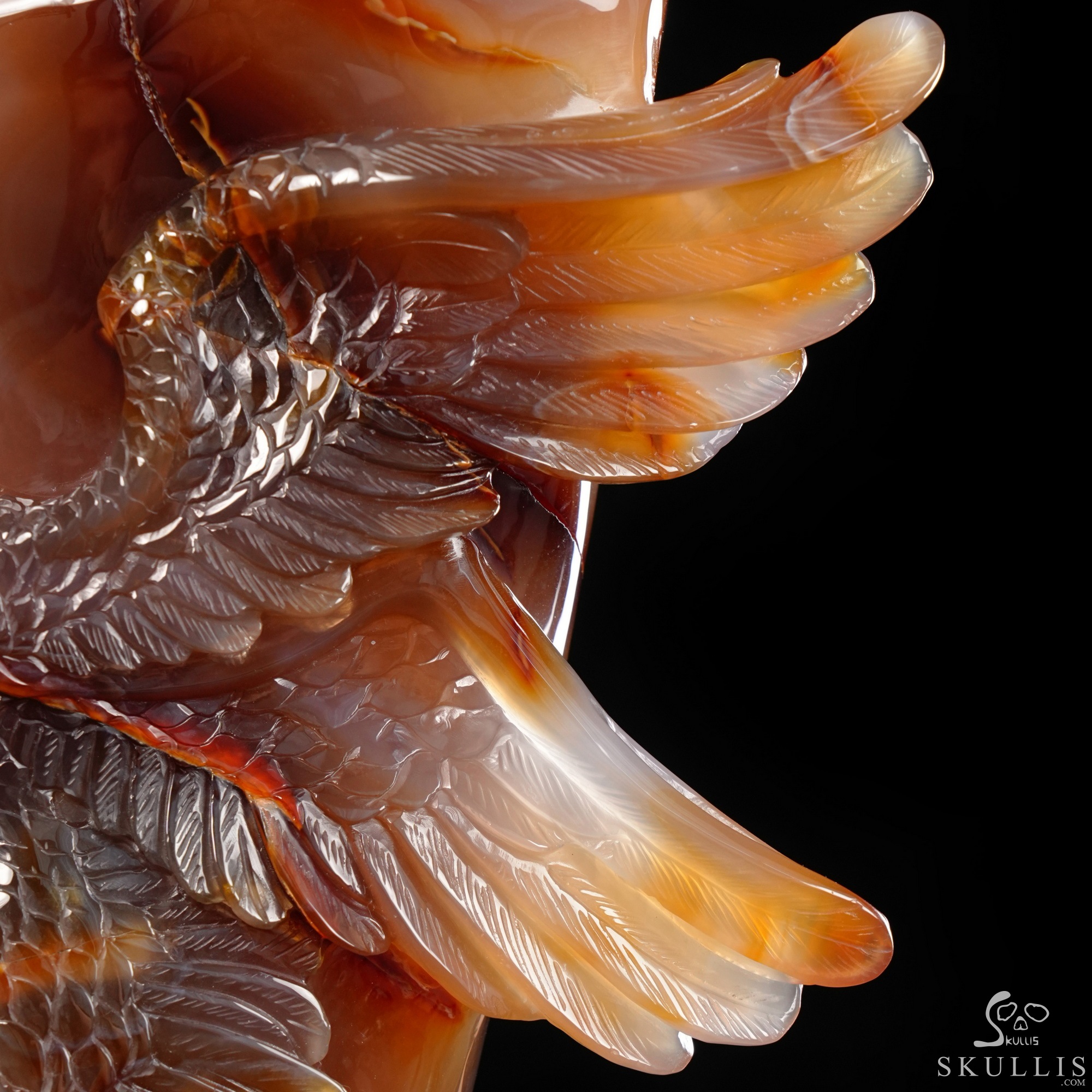 The Seraph’s Wake - 9.3" Premium Brazilian Agate Hand Carved Six-Winged Seraphim Fine Art Sculpture, Crystal Healing The Seraph’s Wake - 9.3" Premium Brazilian Agate Hand Carved Six-Winged Seraphim Fine Art Sculpture, Crystal Healing