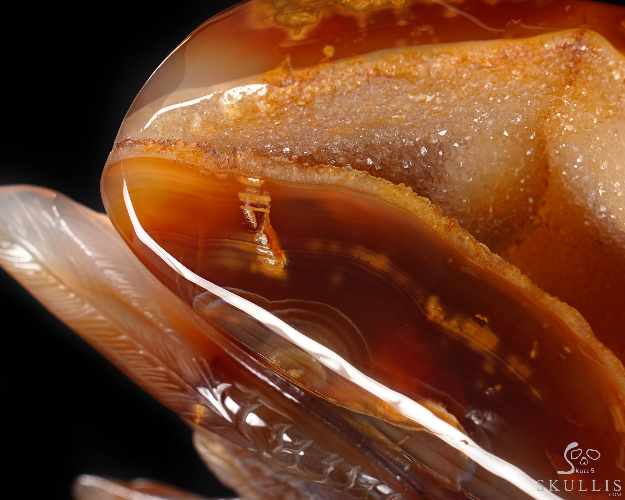 The Seraph’s Wake - 9.3" Premium Brazilian Agate Hand Carved Six-Winged Seraphim Fine Art Sculpture, Crystal Healing The Seraph’s Wake - 9.3" Premium Brazilian Agate Hand Carved Six-Winged Seraphim Fine Art Sculpture, Crystal Healing