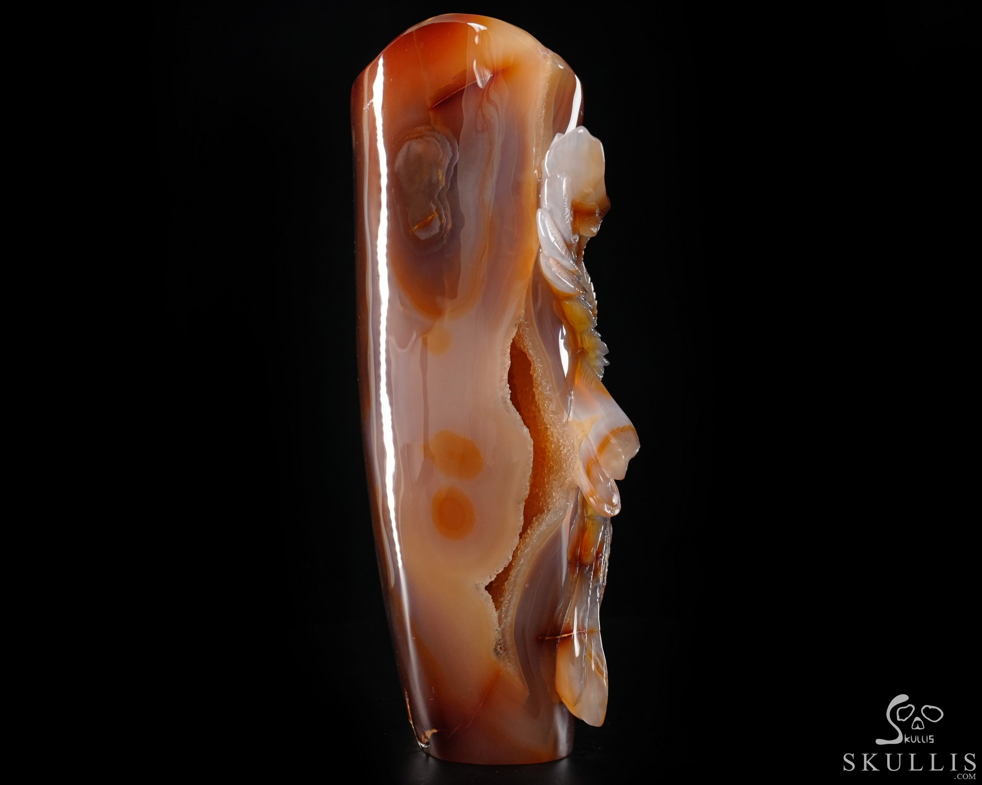 The Seraph’s Wake - 9.3" Premium Brazilian Agate Hand Carved Six-Winged Seraphim Fine Art Sculpture, Crystal Healing The Seraph’s Wake - 9.3" Premium Brazilian Agate Hand Carved Six-Winged Seraphim Fine Art Sculpture, Crystal Healing