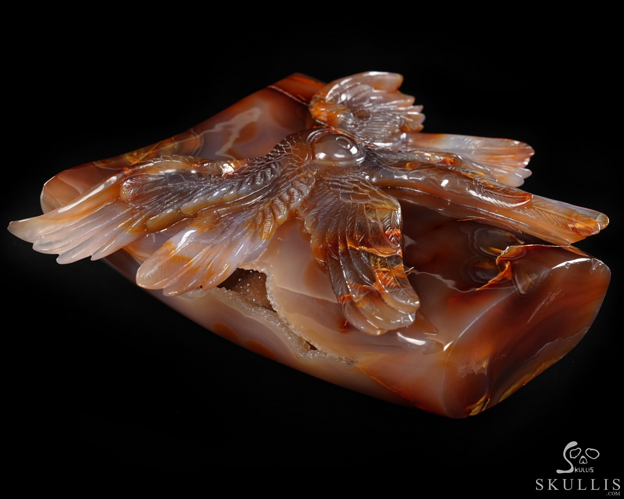 The Seraph’s Wake - 9.3" Premium Brazilian Agate Hand Carved Six-Winged Seraphim Fine Art Sculpture, Crystal Healing The Seraph’s Wake - 9.3" Premium Brazilian Agate Hand Carved Six-Winged Seraphim Fine Art Sculpture, Crystal Healing