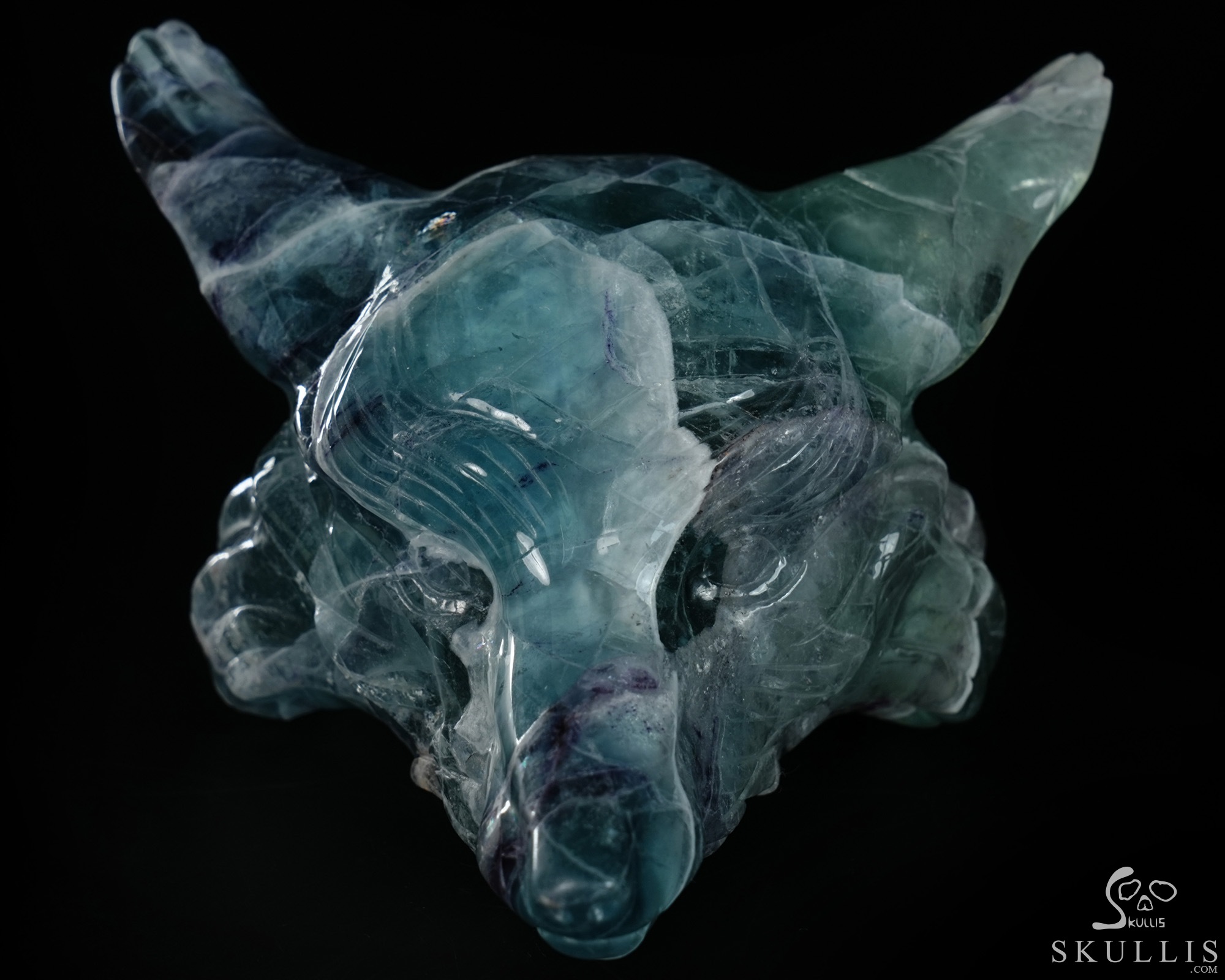 5.2" Fluorite Hand Carved Crystal Fox Fine Art Sculpture, Crystal Healing 5.2" Fluorite Hand Carved Crystal Fox Fine Art Sculpture, Crystal Healing