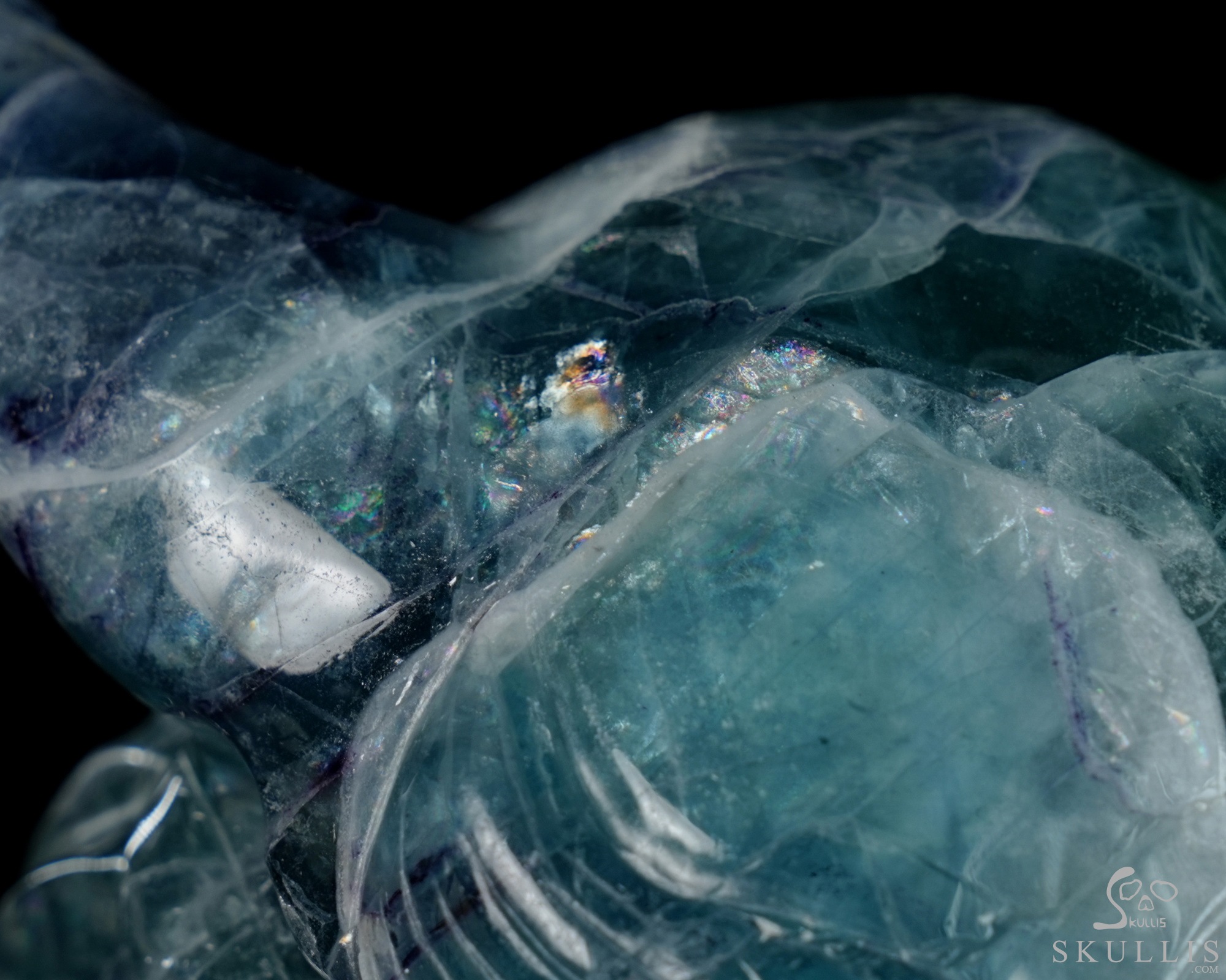 5.2" Fluorite Hand Carved Crystal Fox Fine Art Sculpture, Crystal Healing 5.2" Fluorite Hand Carved Crystal Fox Fine Art Sculpture, Crystal Healing
