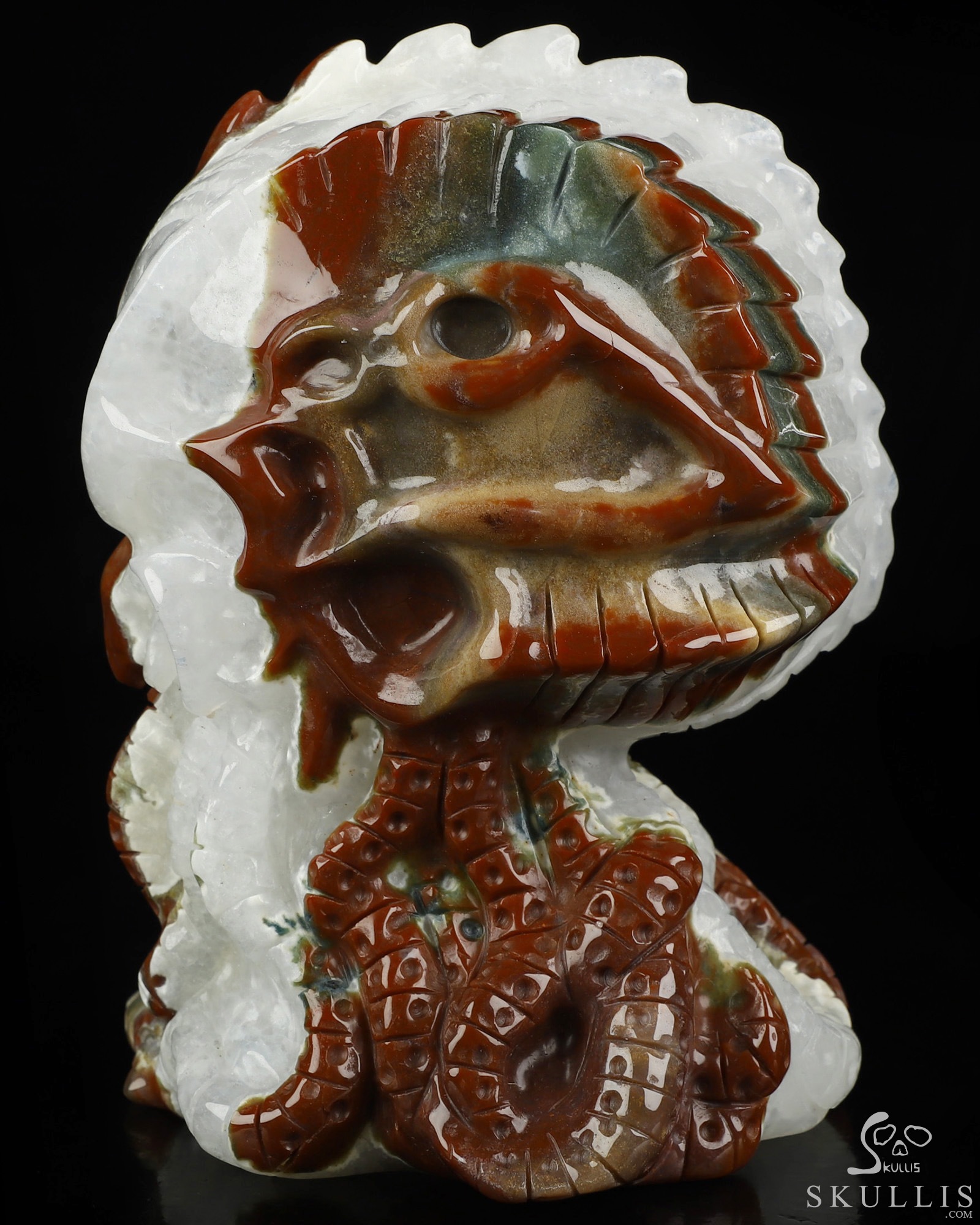 5.9" Indian Agate Hand Carved Crystal Octopus Sculpture, Crystal Healing 5.9" Indian Agate Hand Carved Crystal Octopus Sculpture, Crystal Healing