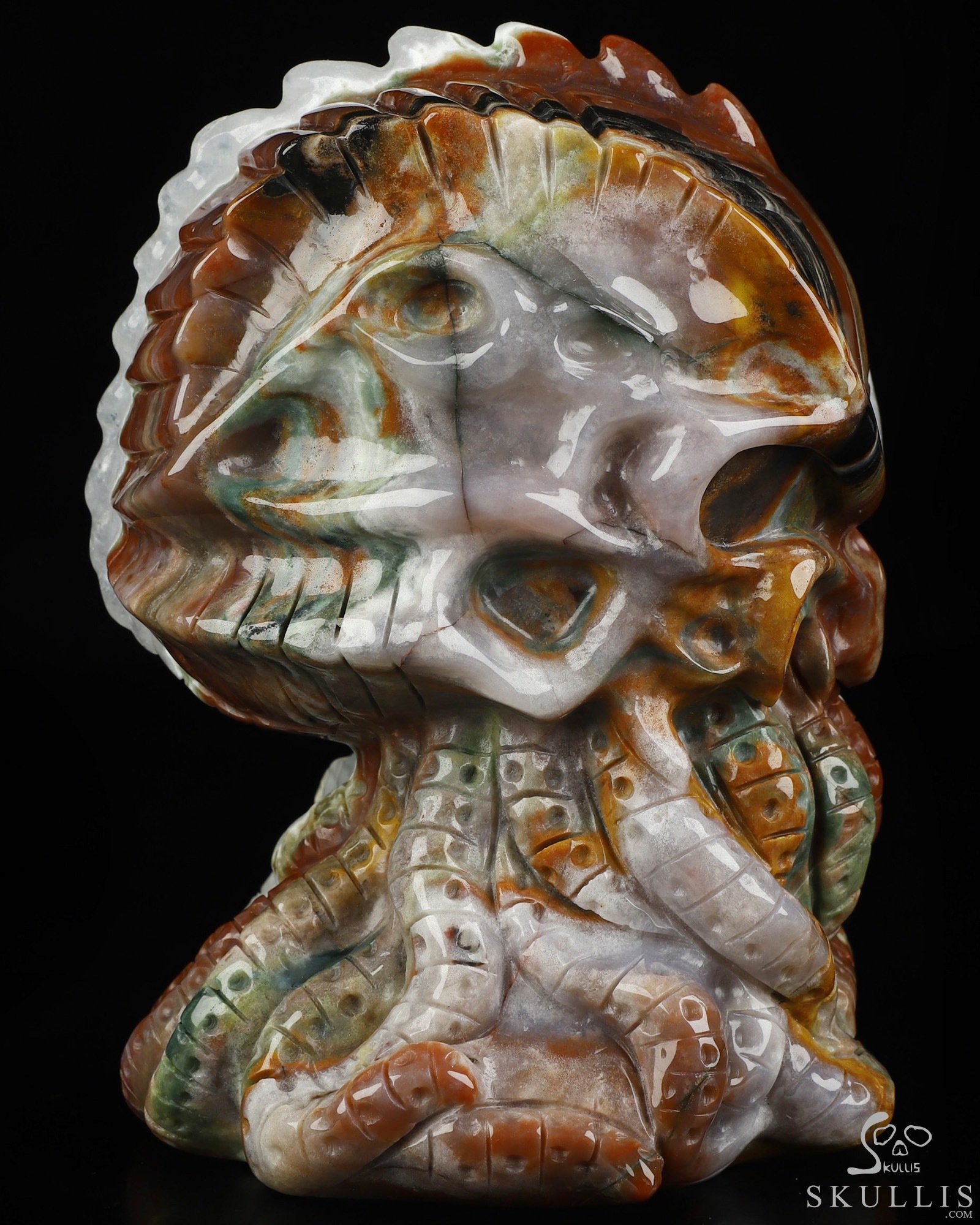 5.9" Indian Agate Hand Carved Crystal Octopus Sculpture, Crystal Healing 5.9" Indian Agate Hand Carved Crystal Octopus Sculpture, Crystal Healing