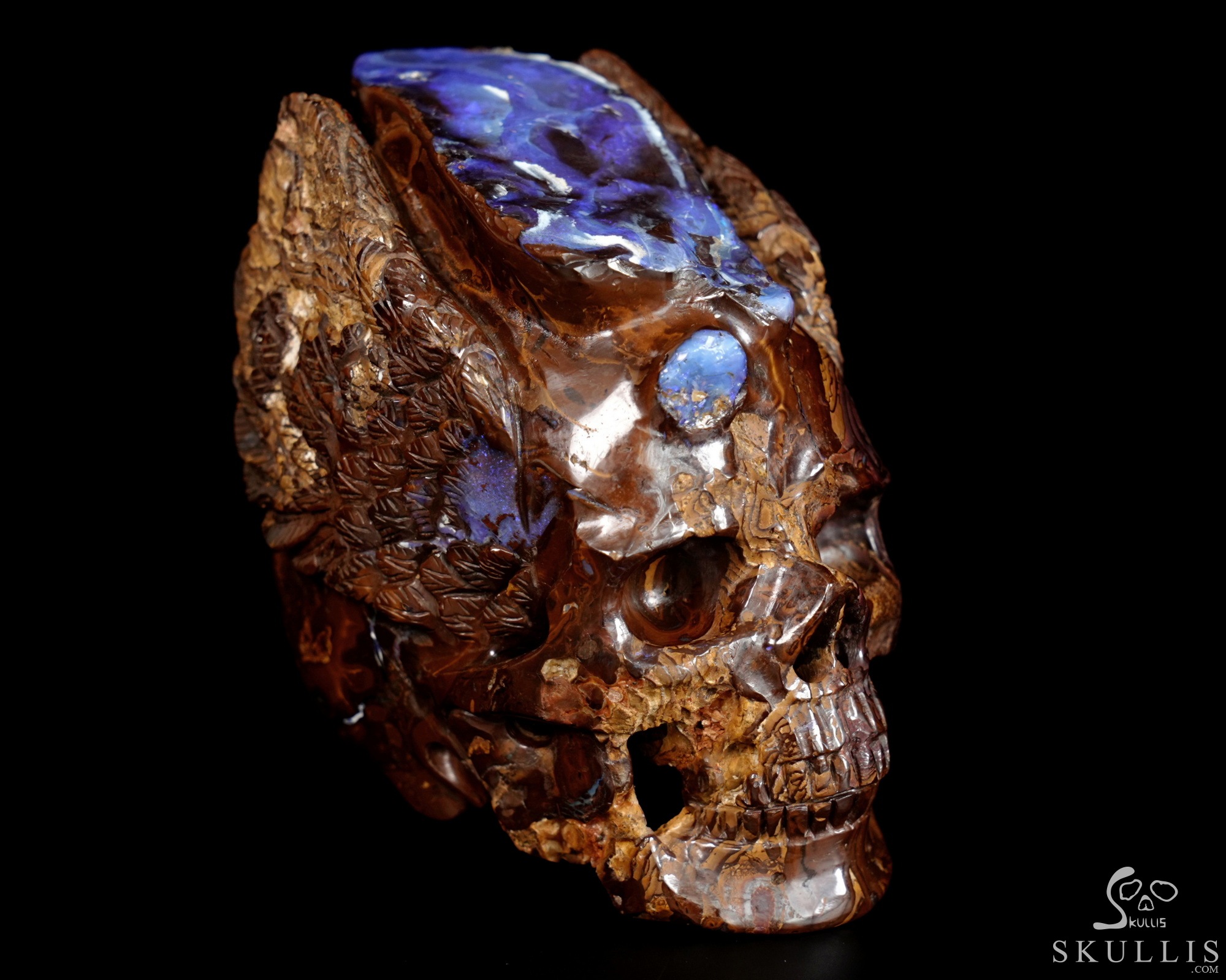 June 20, 2026 ACSAD (A Crystal Skull a Day) - Nebula Mind - 2.8" Matrix Opal Carved Crystal Skull With Wings Fine Art Sculpture, Crystal Healing June 20, 2026 ACSAD (A Crystal Skull a Day) - Nebula Mind - 2.8" Matrix Opal Carved Crystal Skull With Wings Fine Art Sculpture, Crystal Healing