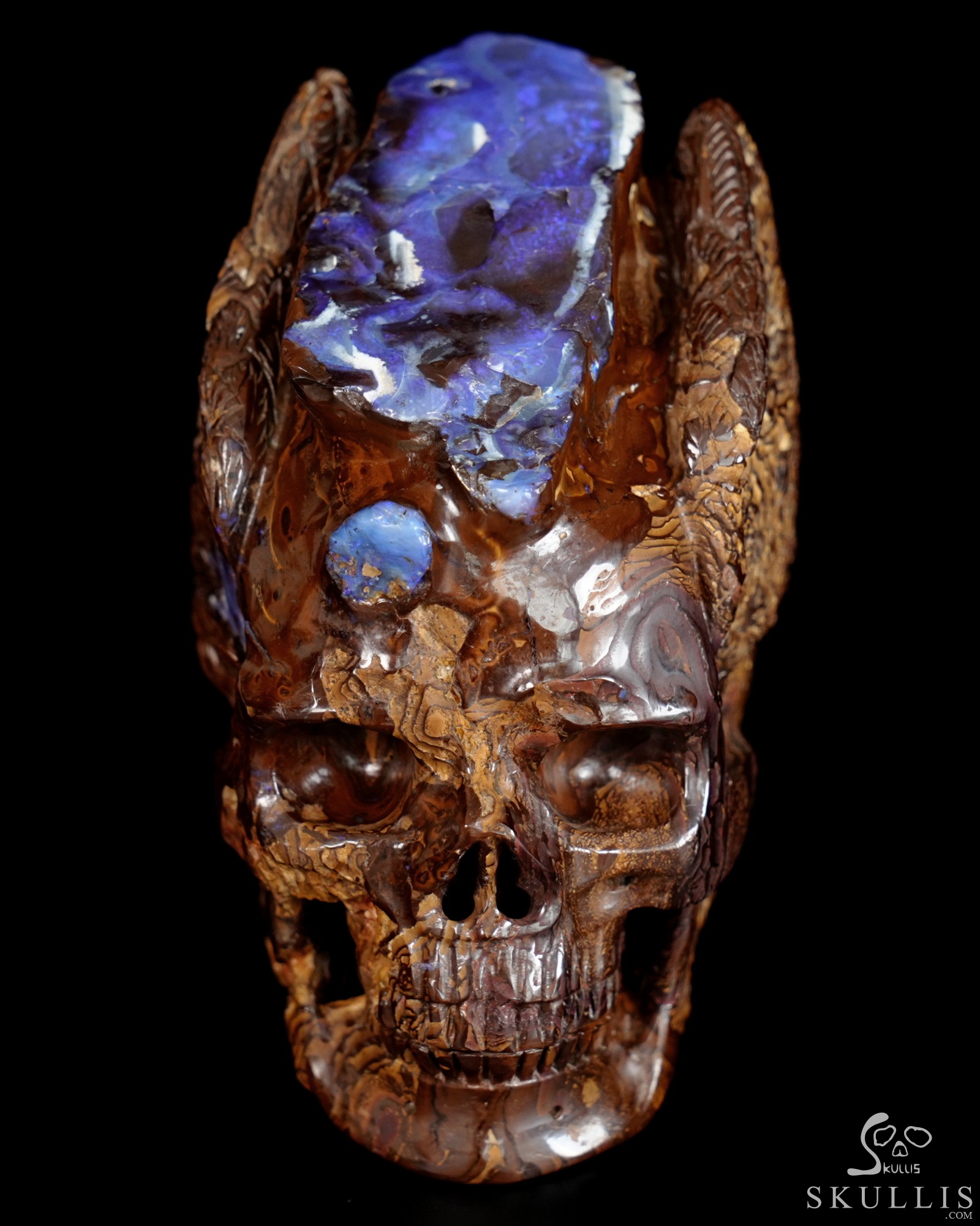 June 20, 2026 ACSAD (A Crystal Skull a Day) - Nebula Mind - 2.8" Matrix Opal Carved Crystal Skull With Wings Fine Art Sculpture, Crystal Healing June 20, 2026 ACSAD (A Crystal Skull a Day) - Nebula Mind - 2.8" Matrix Opal Carved Crystal Skull With Wings Fine Art Sculpture, Crystal Healing