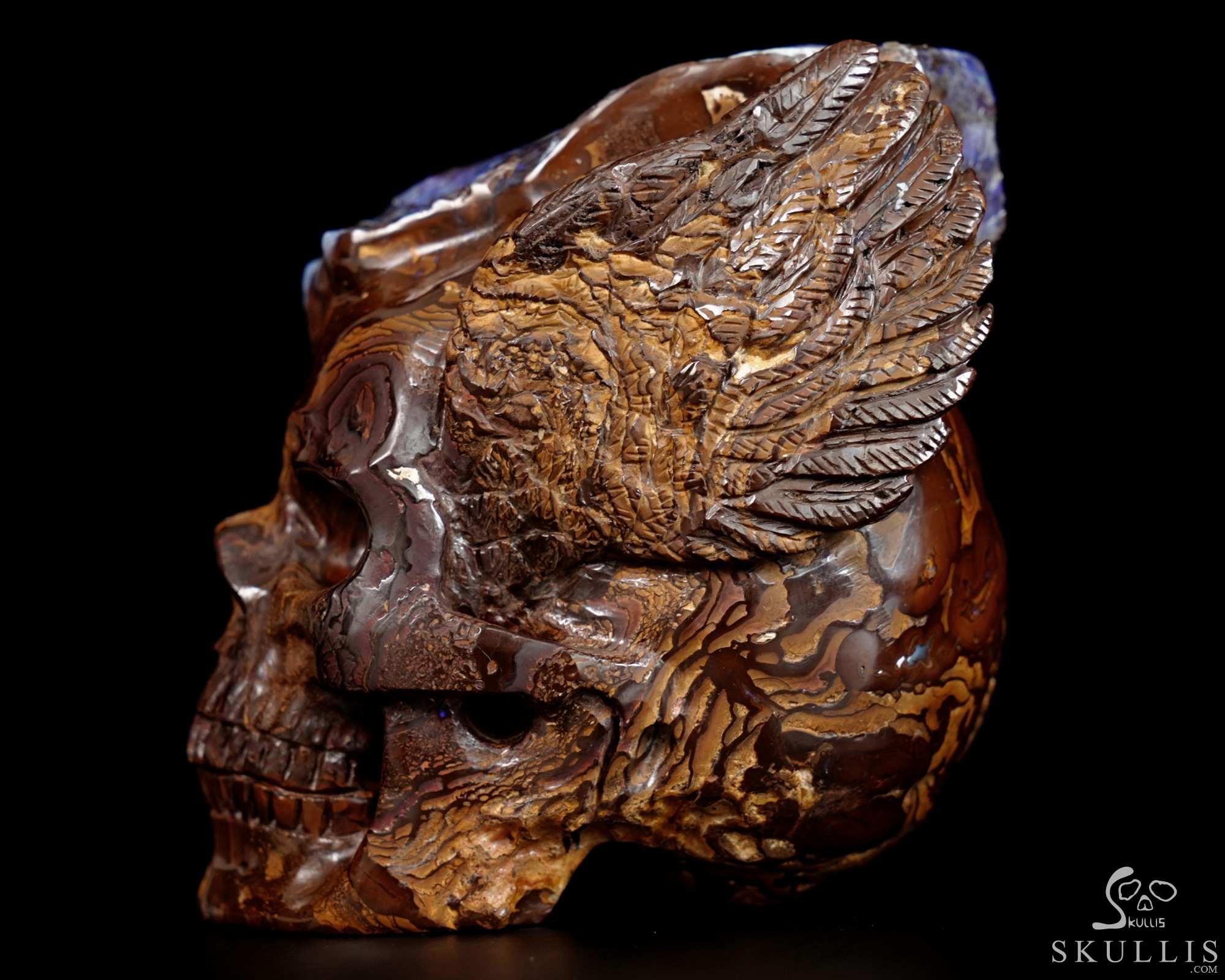 June 20, 2026 ACSAD (A Crystal Skull a Day) - Nebula Mind - 2.8" Matrix Opal Carved Crystal Skull With Wings Fine Art Sculpture, Crystal Healing June 20, 2026 ACSAD (A Crystal Skull a Day) - Nebula Mind - 2.8" Matrix Opal Carved Crystal Skull With Wings Fine Art Sculpture, Crystal Healing