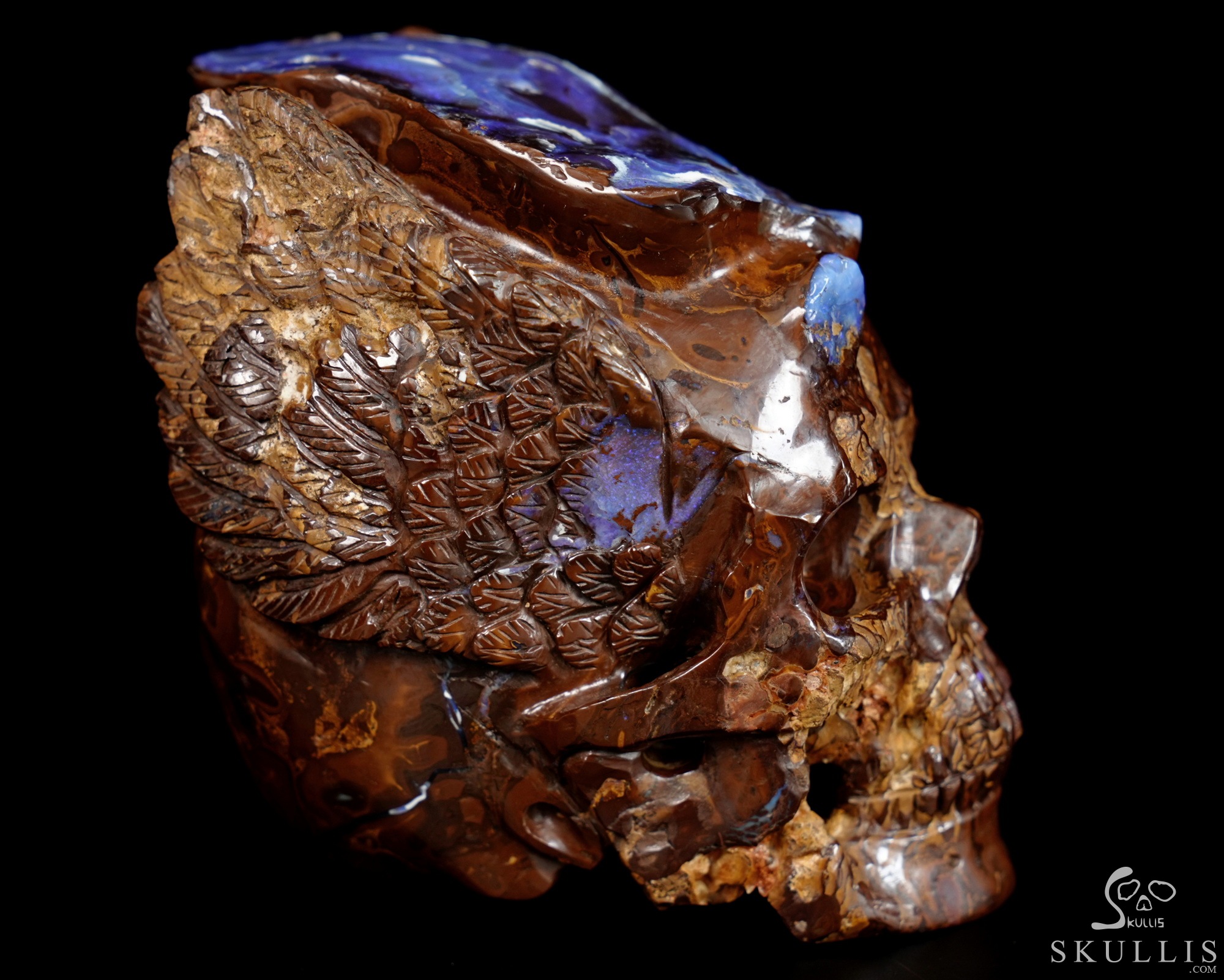 June 20, 2026 ACSAD (A Crystal Skull a Day) - Nebula Mind - 2.8" Matrix Opal Carved Crystal Skull With Wings Fine Art Sculpture, Crystal Healing June 20, 2026 ACSAD (A Crystal Skull a Day) - Nebula Mind - 2.8" Matrix Opal Carved Crystal Skull With Wings Fine Art Sculpture, Crystal Healing