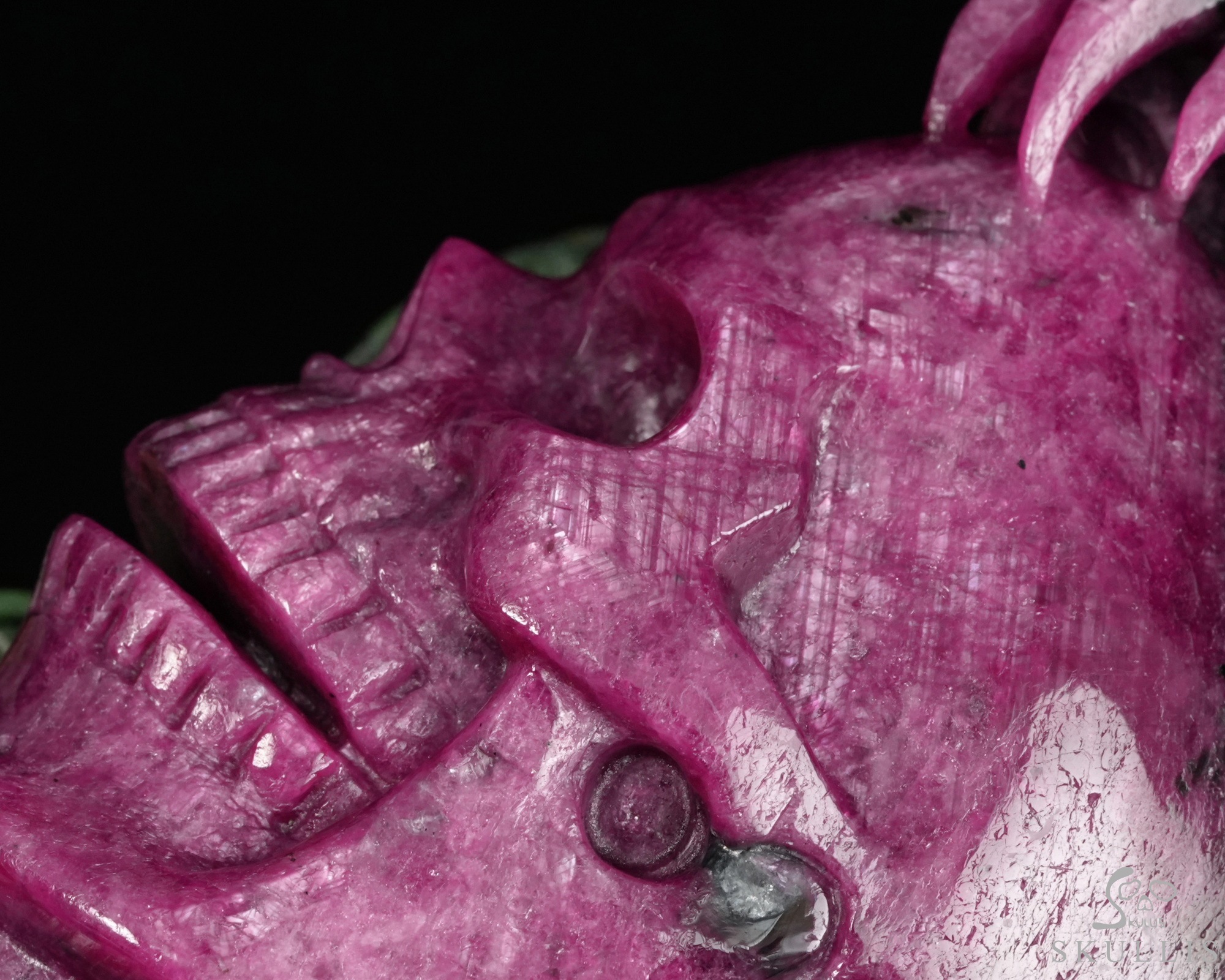 June 11, 2026 ACSAD (A Crystal Skull a Day) - The Poison & The Peony - 3.2" Carved Ruby Zoisite Crystal Skull with Coiled Serpent Sculpture, Crystal Healing June 11, 2026 ACSAD (A Crystal Skull a Day) - The Poison & The Peony - 3.2" Carved Ruby Zoisite Crystal Skull with Coiled Serpent Sculpture, Crystal Healing
