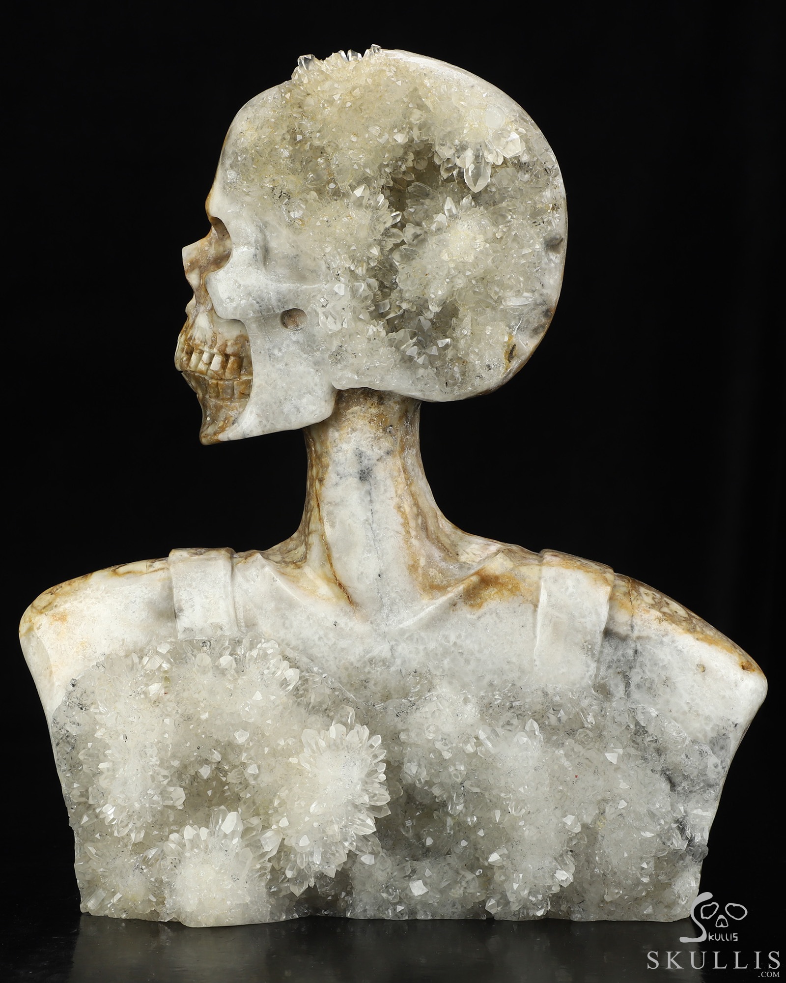 July 8, 2026 ACSAD (A Crystal Skull a Day) - Metamorphosis of Thought - 8.7" Quartz Rock Druse Carved Crystal Skull Fine Art Sculpture, Crystal Healing July 8, 2026 ACSAD (A Crystal Skull a Day) - Metamorphosis of Thought - 8.7" Quartz Rock Druse Carved Crystal Skull Fine Art Sculpture, Crystal Healing