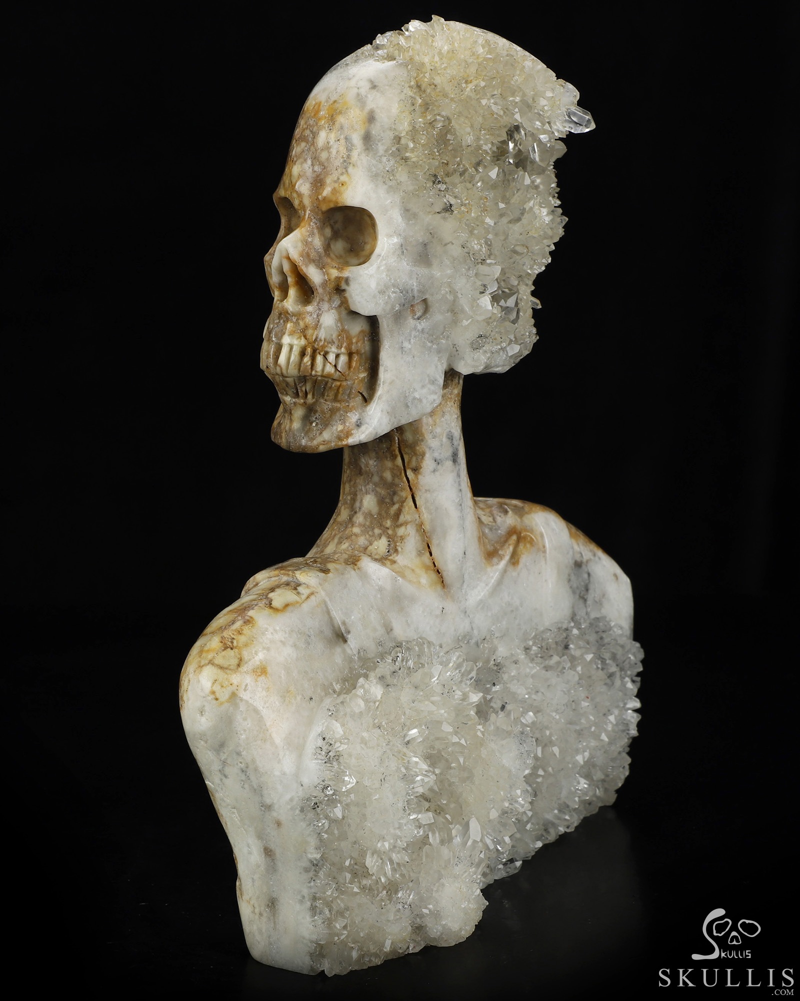 July 8, 2026 ACSAD (A Crystal Skull a Day) - Metamorphosis of Thought - 8.7" Quartz Rock Druse Carved Crystal Skull Fine Art Sculpture, Crystal Healing July 8, 2026 ACSAD (A Crystal Skull a Day) - Metamorphosis of Thought - 8.7" Quartz Rock Druse Carved Crystal Skull Fine Art Sculpture, Crystal Healing