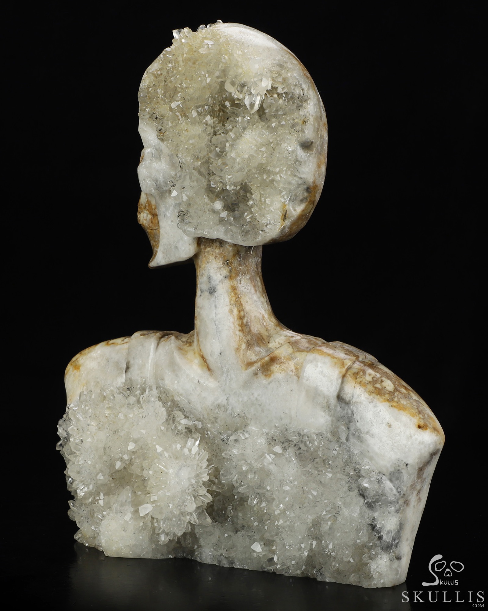July 8, 2026 ACSAD (A Crystal Skull a Day) - Metamorphosis of Thought - 8.7" Quartz Rock Druse Carved Crystal Skull Fine Art Sculpture, Crystal Healing July 8, 2026 ACSAD (A Crystal Skull a Day) - Metamorphosis of Thought - 8.7" Quartz Rock Druse Carved Crystal Skull Fine Art Sculpture, Crystal Healing