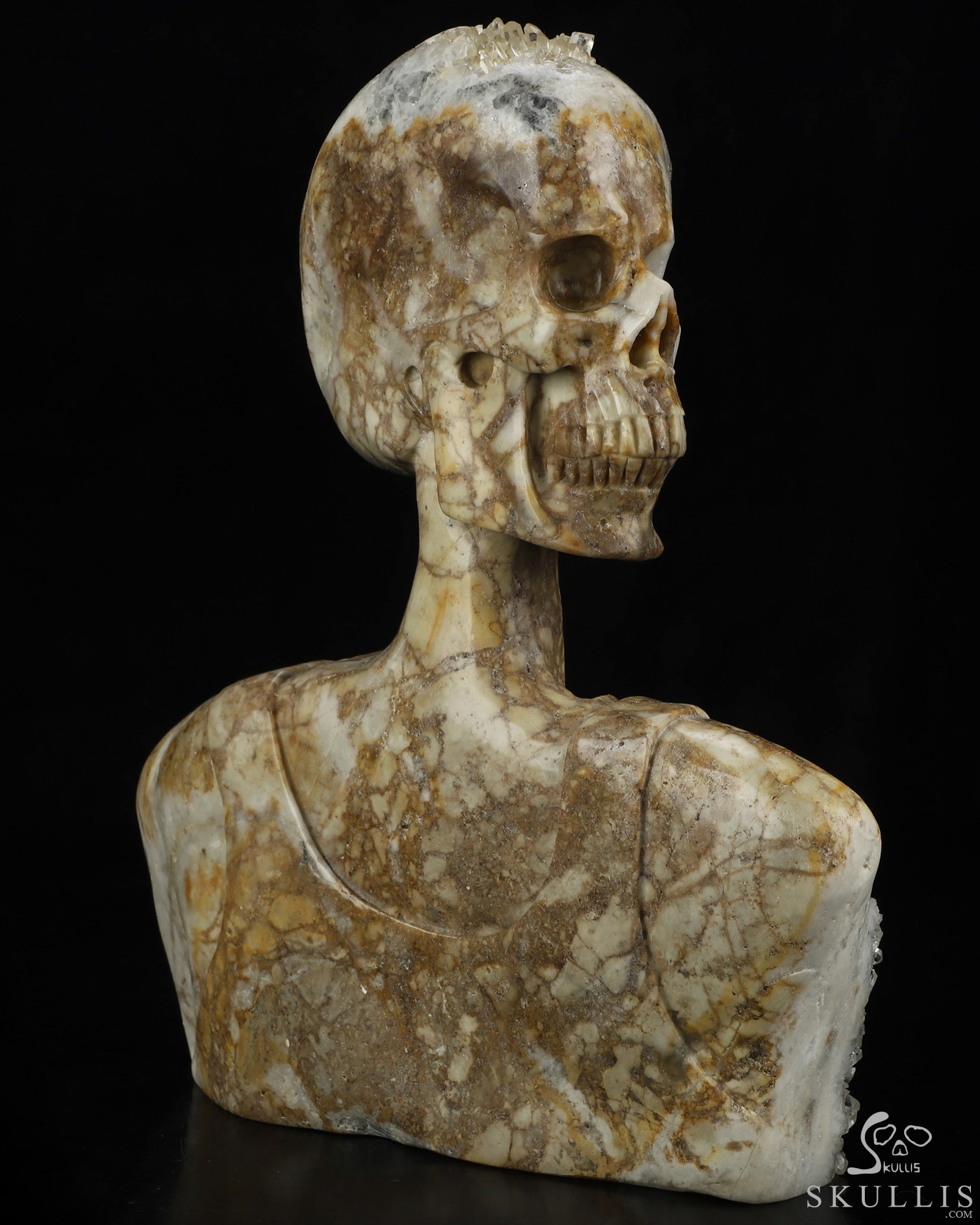July 8, 2026 ACSAD (A Crystal Skull a Day) - Metamorphosis of Thought - 8.7" Quartz Rock Druse Carved Crystal Skull Fine Art Sculpture, Crystal Healing July 8, 2026 ACSAD (A Crystal Skull a Day) - Metamorphosis of Thought - 8.7" Quartz Rock Druse Carved Crystal Skull Fine Art Sculpture, Crystal Healing