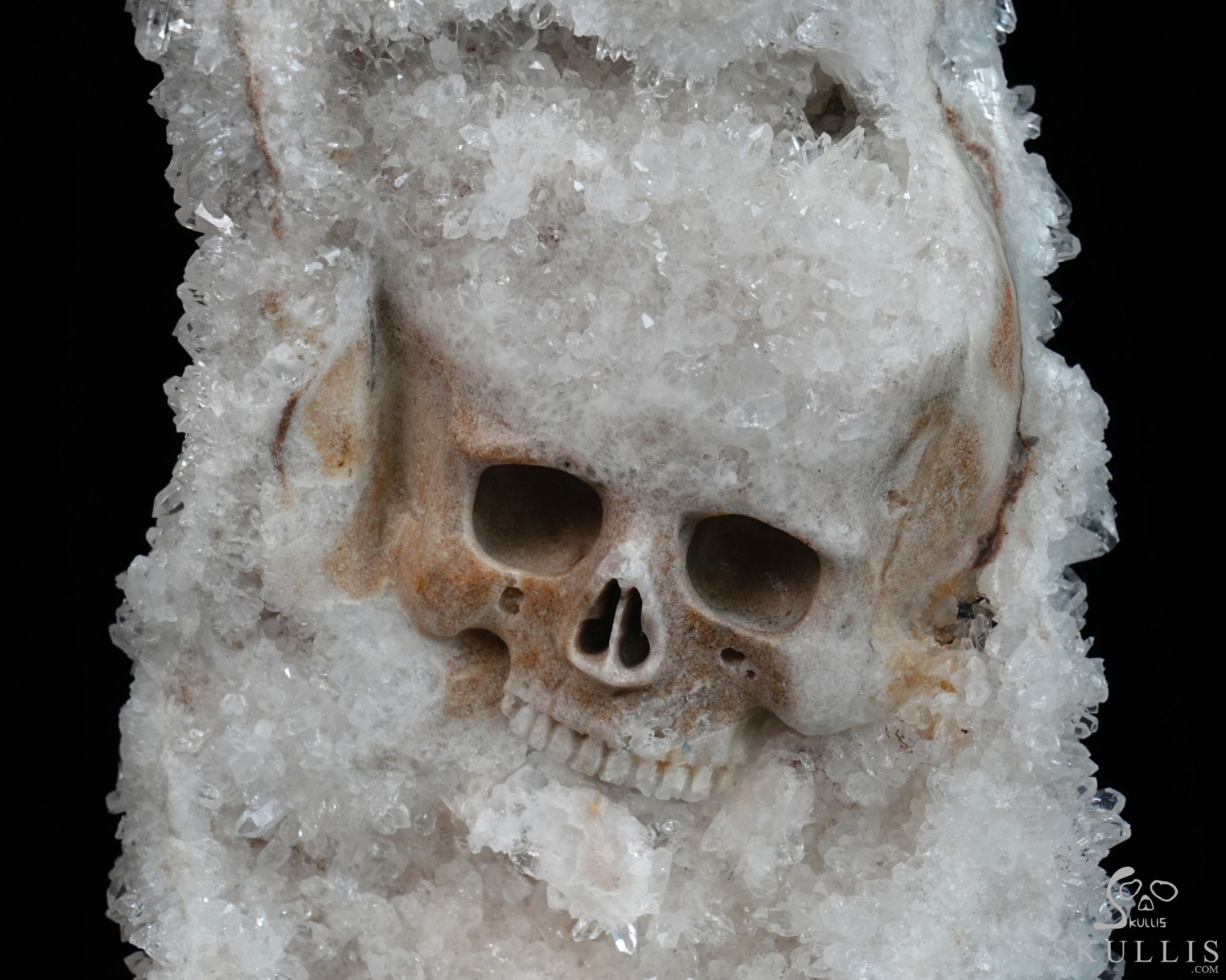 July 15, 2026 ACSAD (A Crystal Skull a Day) - Above All Things - 8.3" Carved Quartz Rock Druse Crystal Skull Fine Art Sculpture, Crystal Healing July 15, 2026 ACSAD (A Crystal Skull a Day) - Above All Things - 8.3" Carved Quartz Rock Druse Crystal Skull Fine Art Sculpture, Crystal Healing