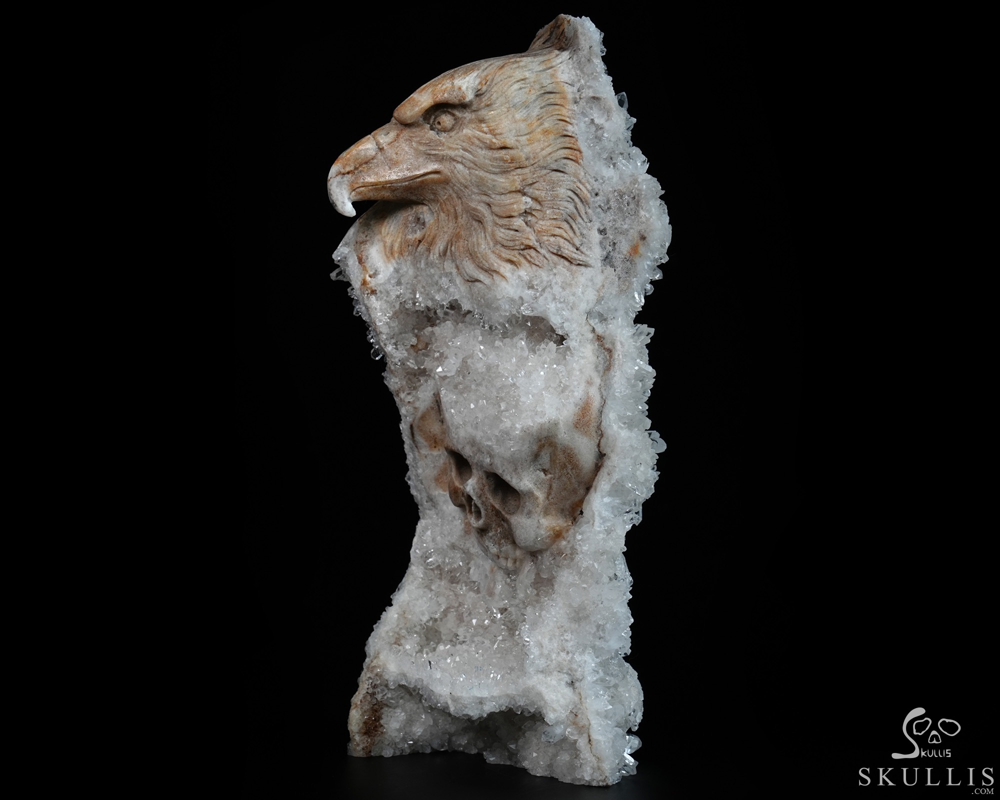 July 15, 2026 ACSAD (A Crystal Skull a Day) - Above All Things - 8.3" Carved Quartz Rock Druse Crystal Skull Fine Art Sculpture, Crystal Healing July 15, 2026 ACSAD (A Crystal Skull a Day) - Above All Things - 8.3" Carved Quartz Rock Druse Crystal Skull Fine Art Sculpture, Crystal Healing