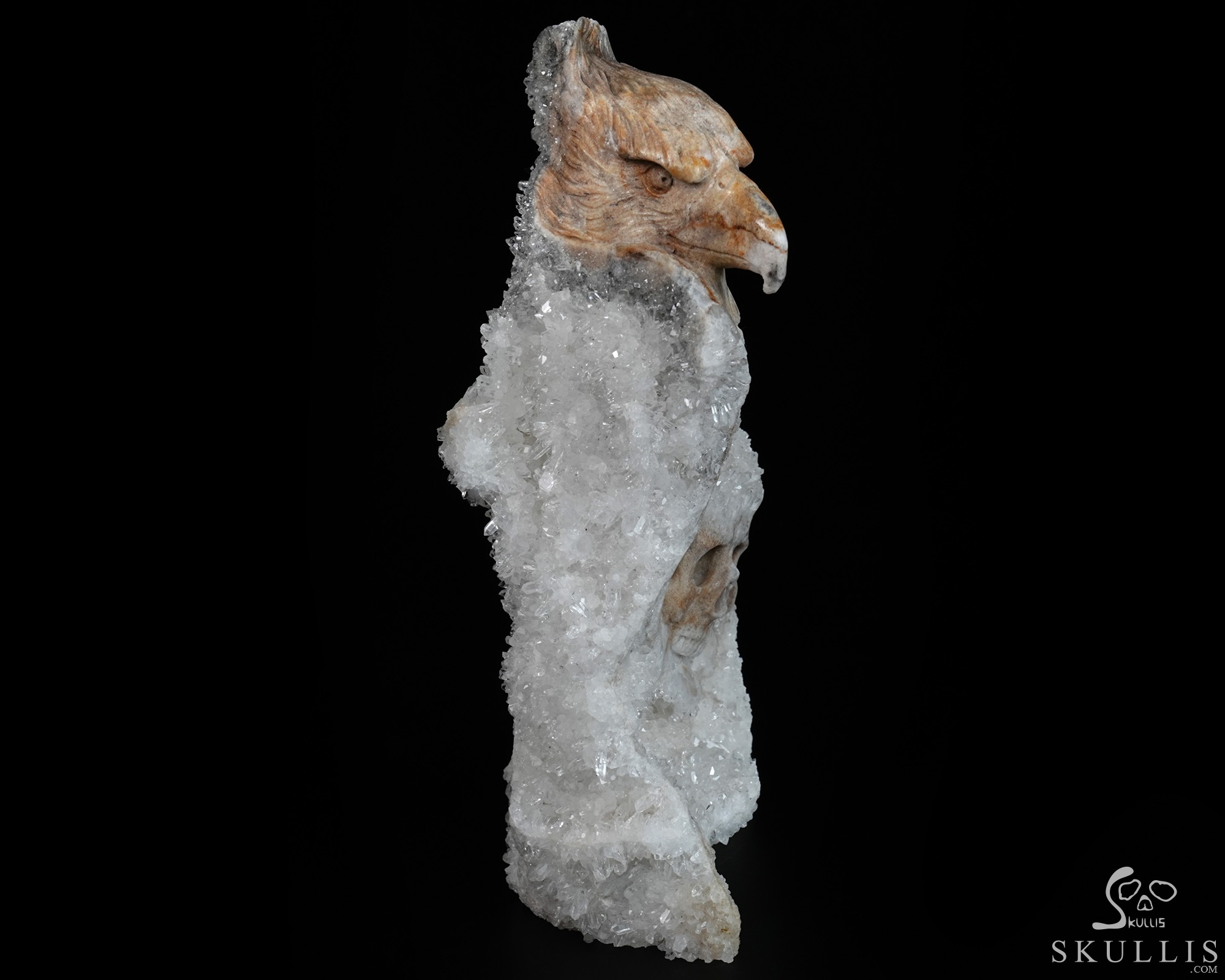 July 15, 2026 ACSAD (A Crystal Skull a Day) - Above All Things - 8.3" Carved Quartz Rock Druse Crystal Skull Fine Art Sculpture, Crystal Healing July 15, 2026 ACSAD (A Crystal Skull a Day) - Above All Things - 8.3" Carved Quartz Rock Druse Crystal Skull Fine Art Sculpture, Crystal Healing