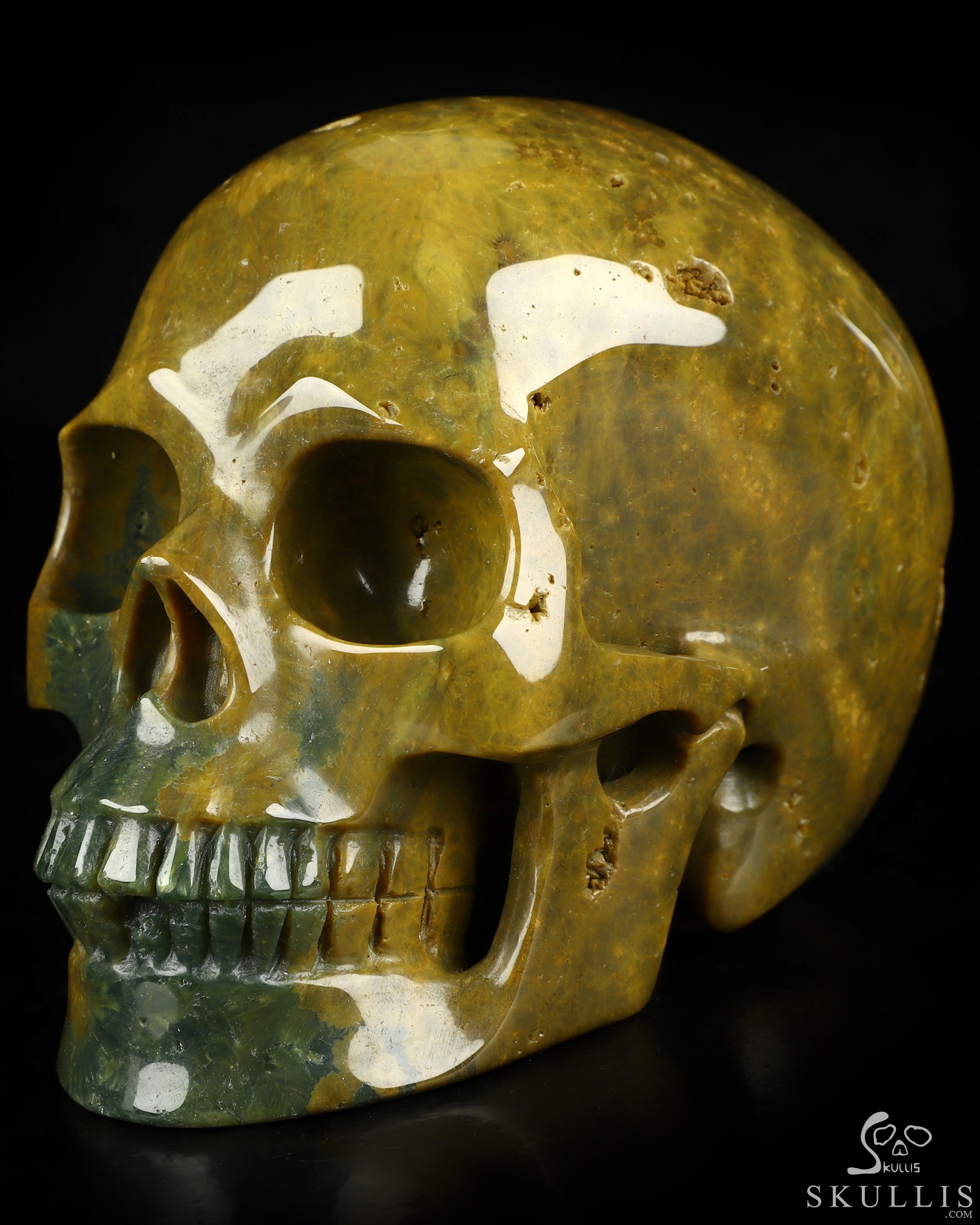 4.9" Ocean Jasper Hand Carved Crystal Skull, Realistic, Crystal Healing 4.9" Ocean Jasper Hand Carved Crystal Skull, Realistic, Crystal Healing