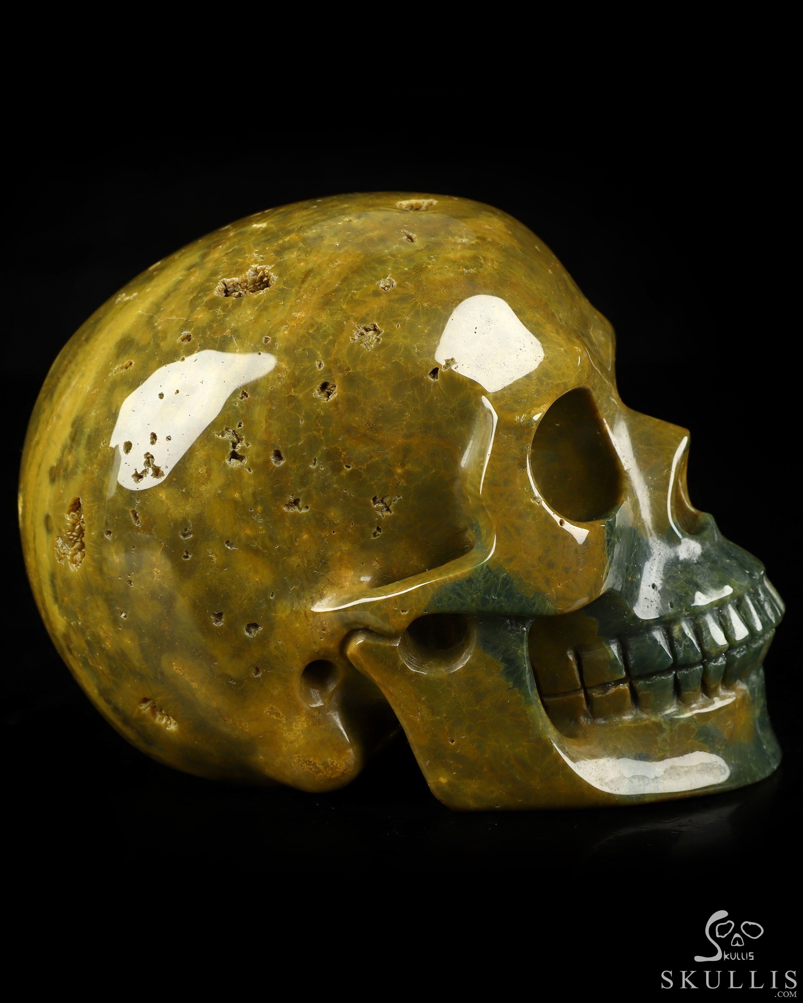 4.9" Ocean Jasper Hand Carved Crystal Skull, Realistic, Crystal Healing 4.9" Ocean Jasper Hand Carved Crystal Skull, Realistic, Crystal Healing