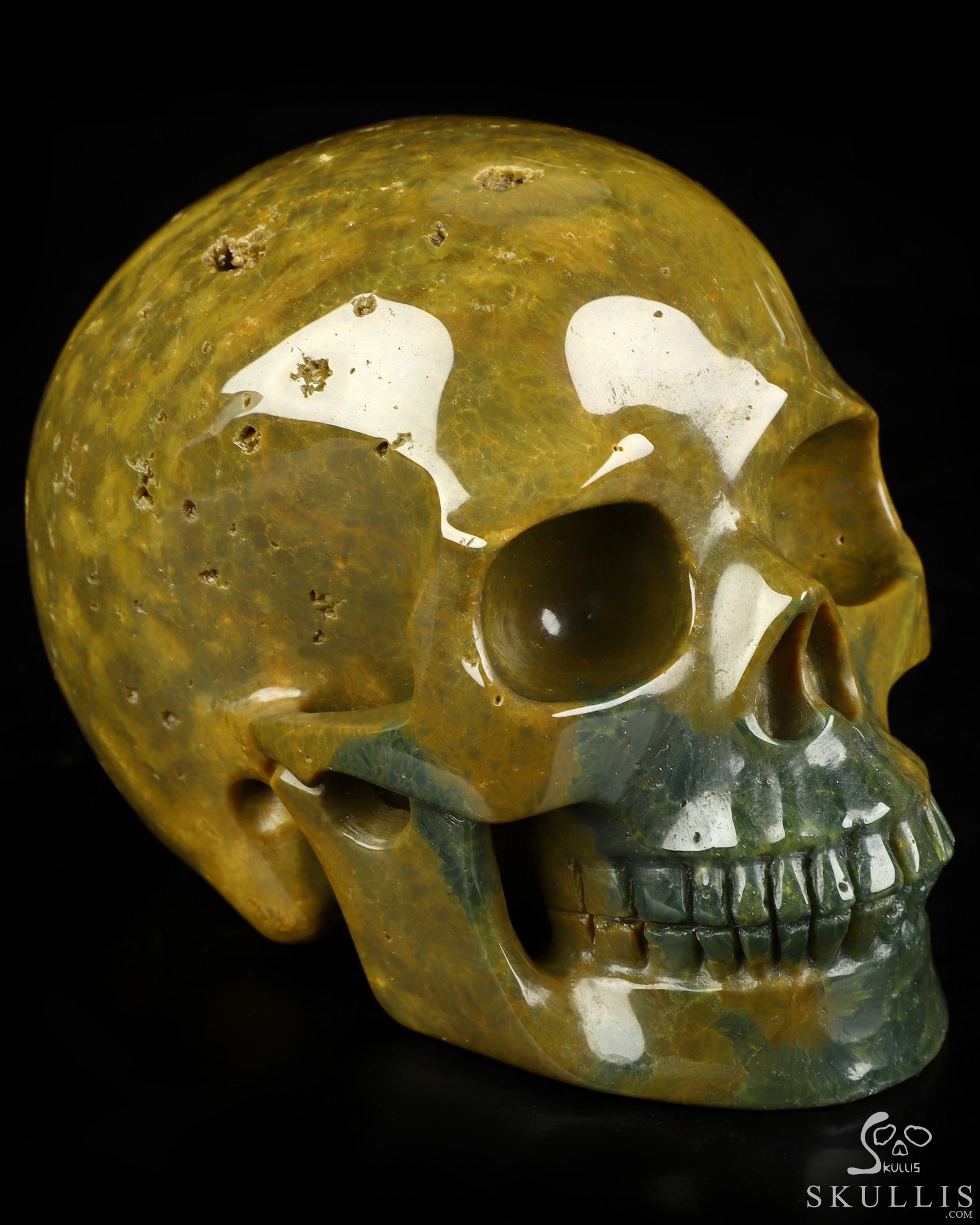 4.9" Ocean Jasper Hand Carved Crystal Skull, Realistic, Crystal Healing 4.9" Ocean Jasper Hand Carved Crystal Skull, Realistic, Crystal Healing